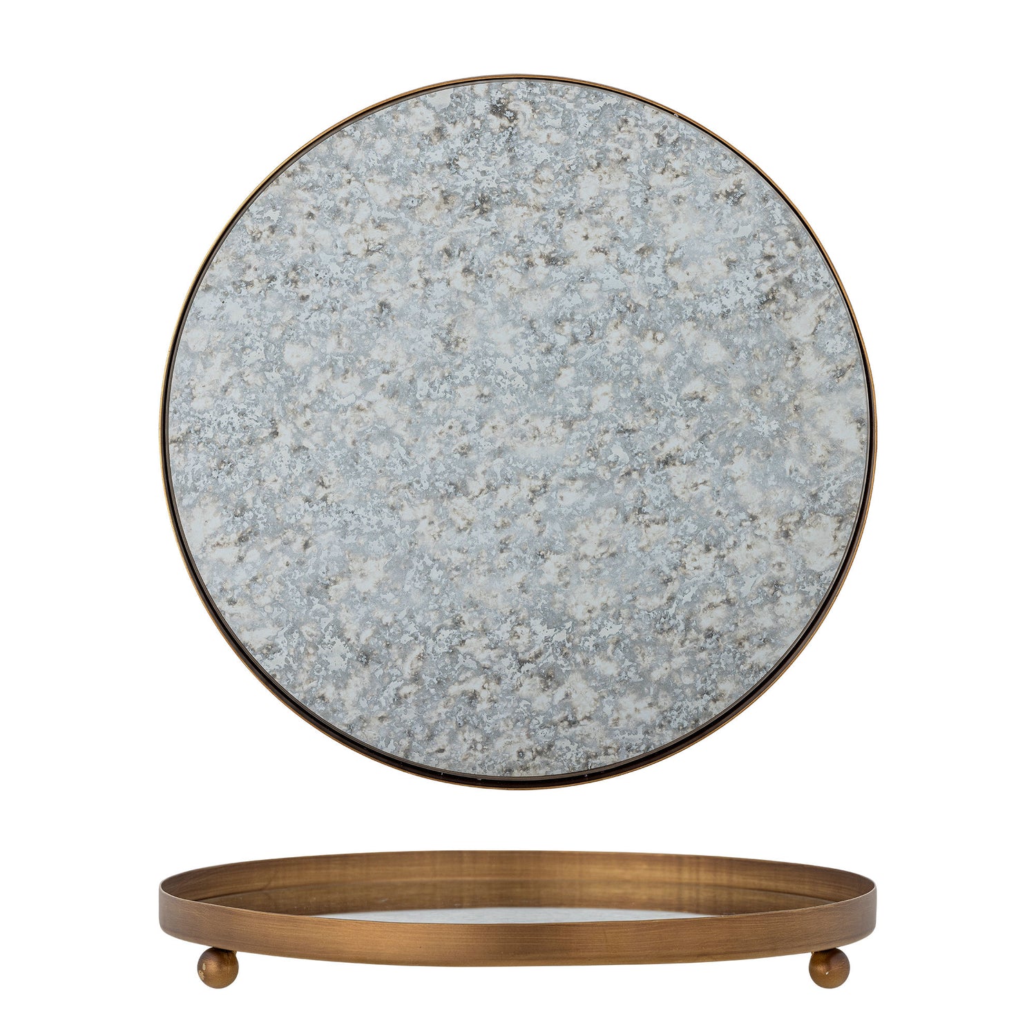 Bloomingville Glacier Fad, Guld, Metal, Glass