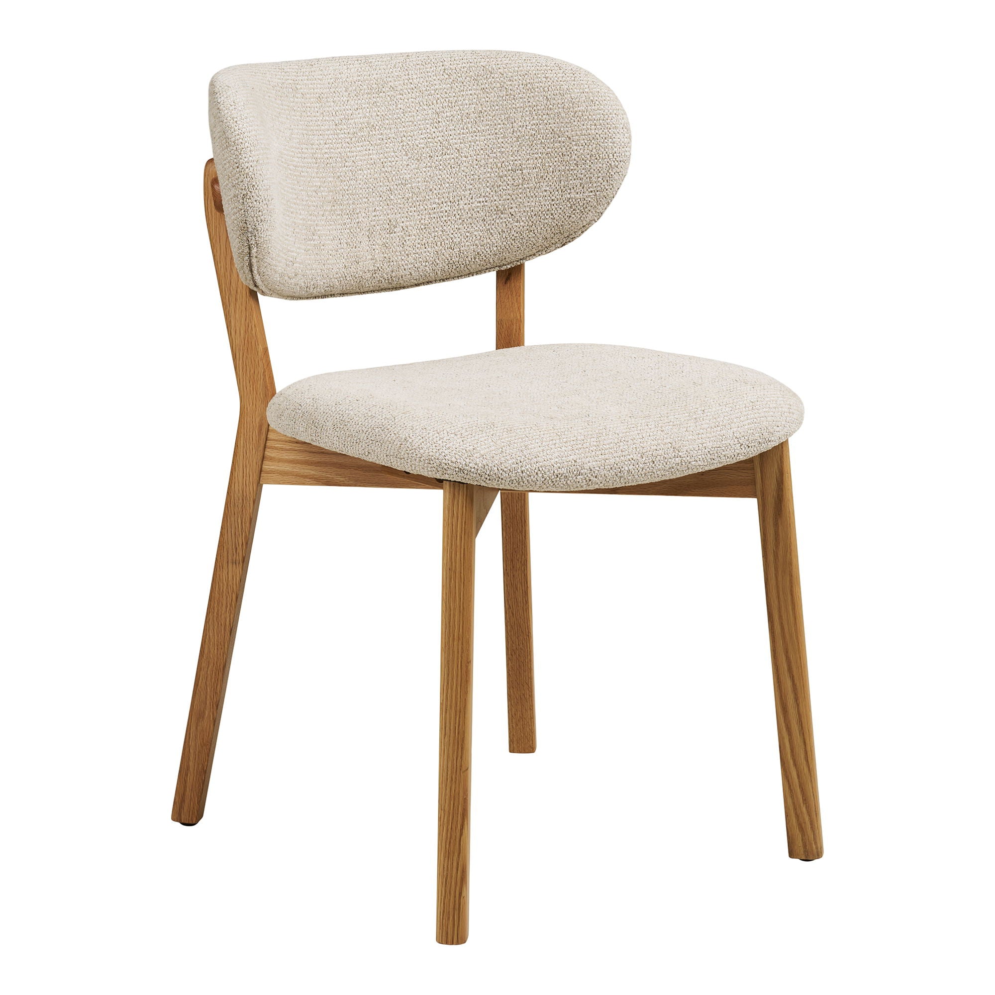 Dunkirk Spisebordsstol - Spisebordsstol, egetræ med stof sæde, beige HN1318