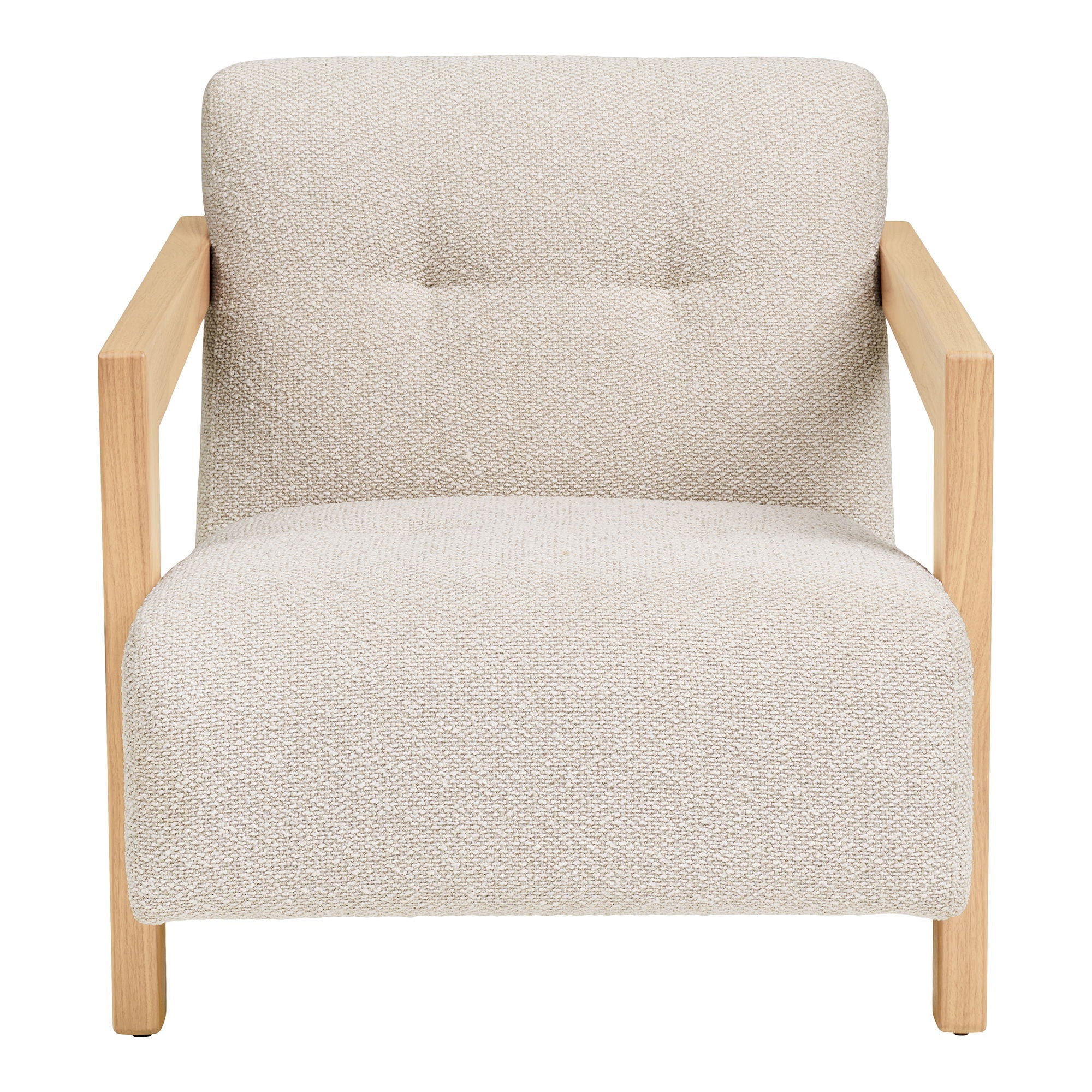 Caracas Loungestol - Loungestol med armlæn, egetræ, beige HN1321