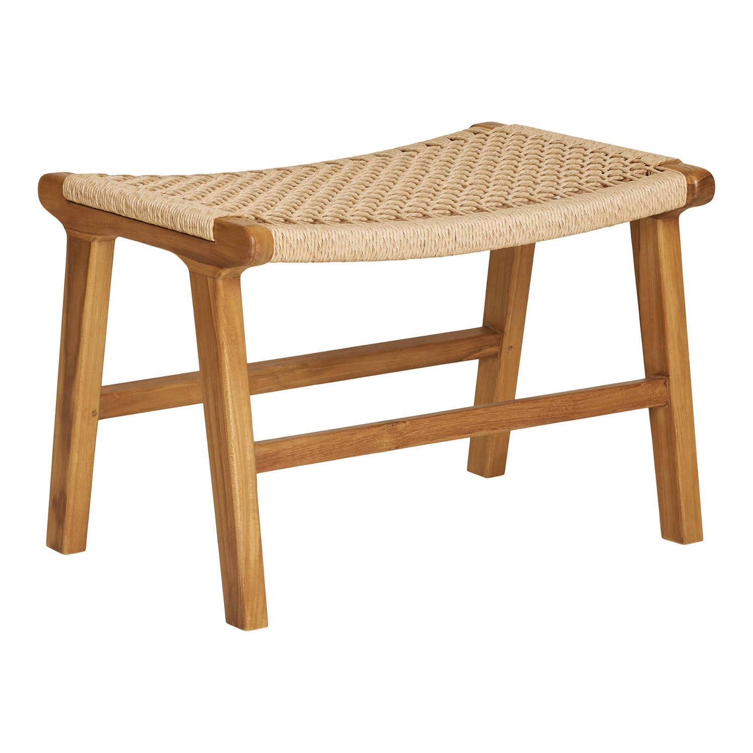 Derby sæt - Loungestol og skammel, teak/PE rattan, natur