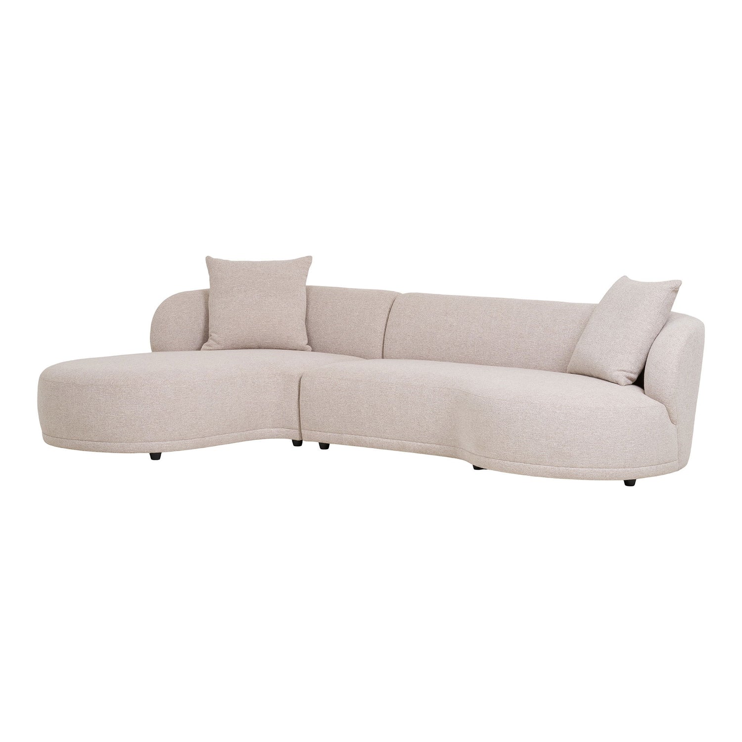 Sofa med 2 puder, venstrevendt, natur, HN1295