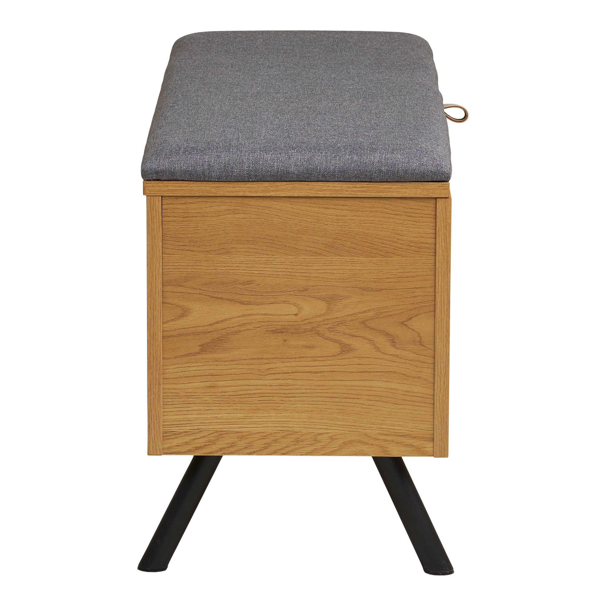 Barco Bænk med opbevaring - Bænk med opbevaring, egetræslook 92x33x48 cm
