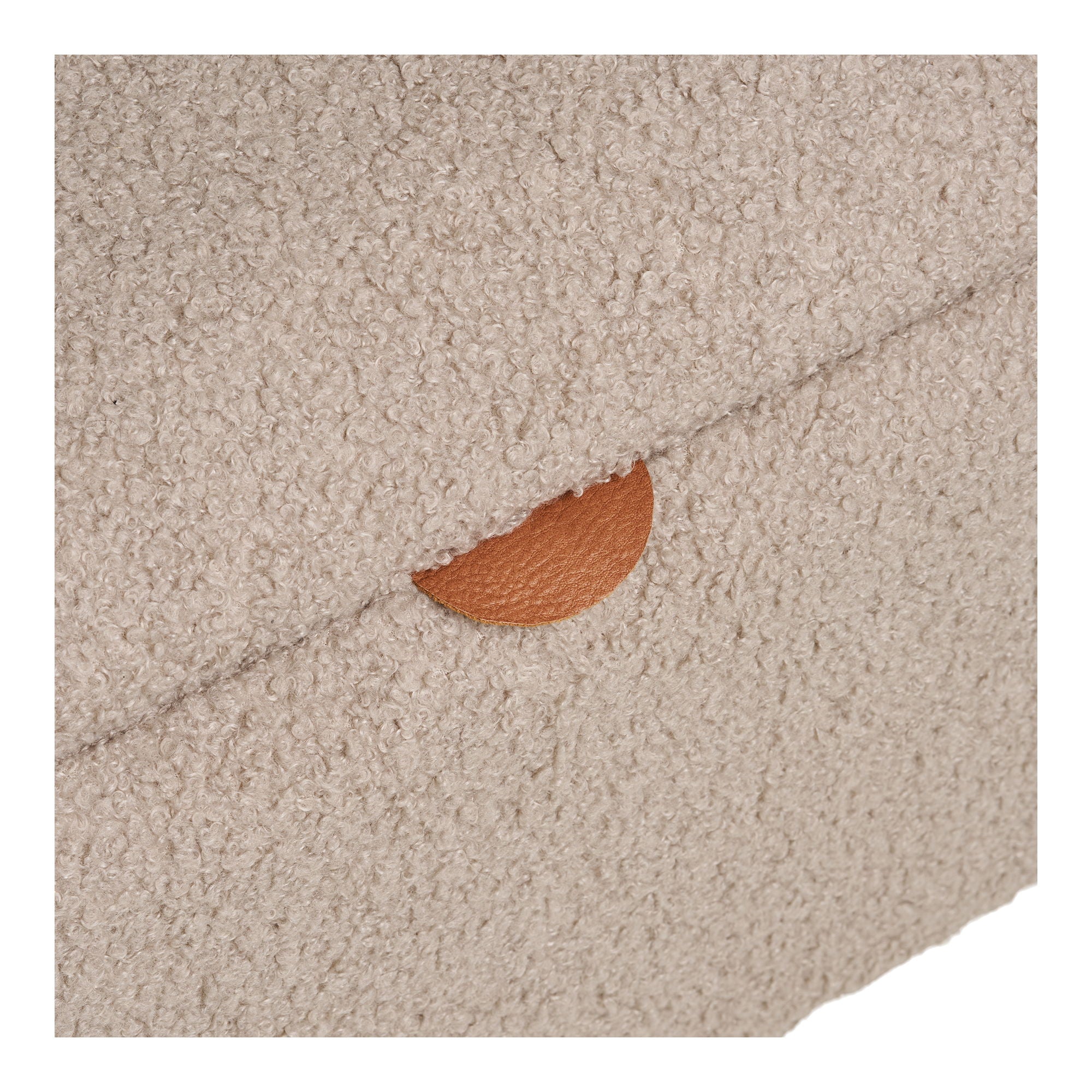 Harlow Bænk - Bænk med opbevaring, bouclé, beige 95x37x45 cm, HN1063