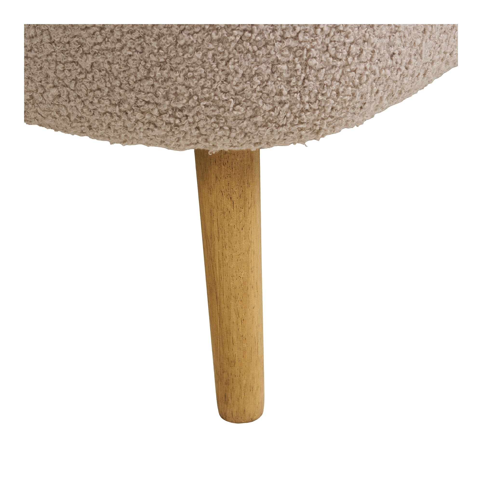 Harlow Bænk - Bænk med opbevaring, bouclé, beige 95x37x45 cm, HN1063
