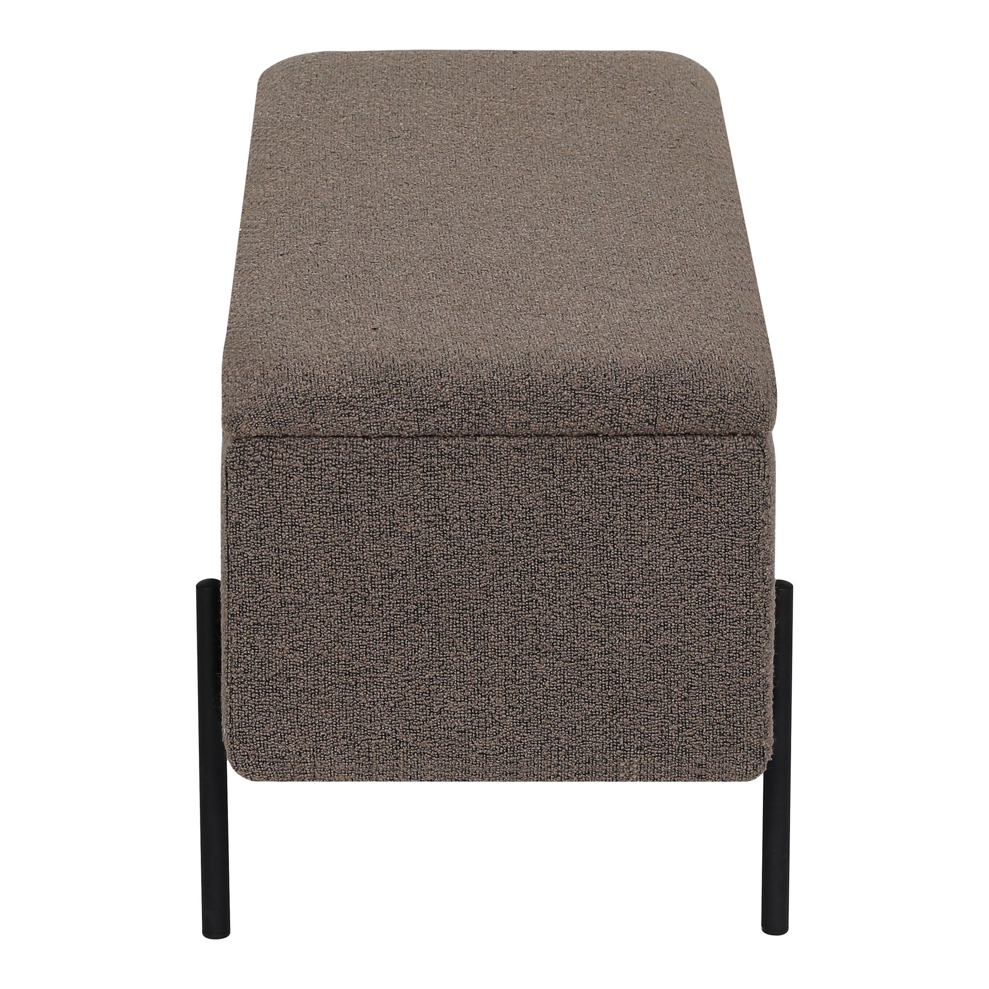 Watford Bænk - Bænk med opbevaring, bouclé, brun 95x36,5x43 cm, HN1061