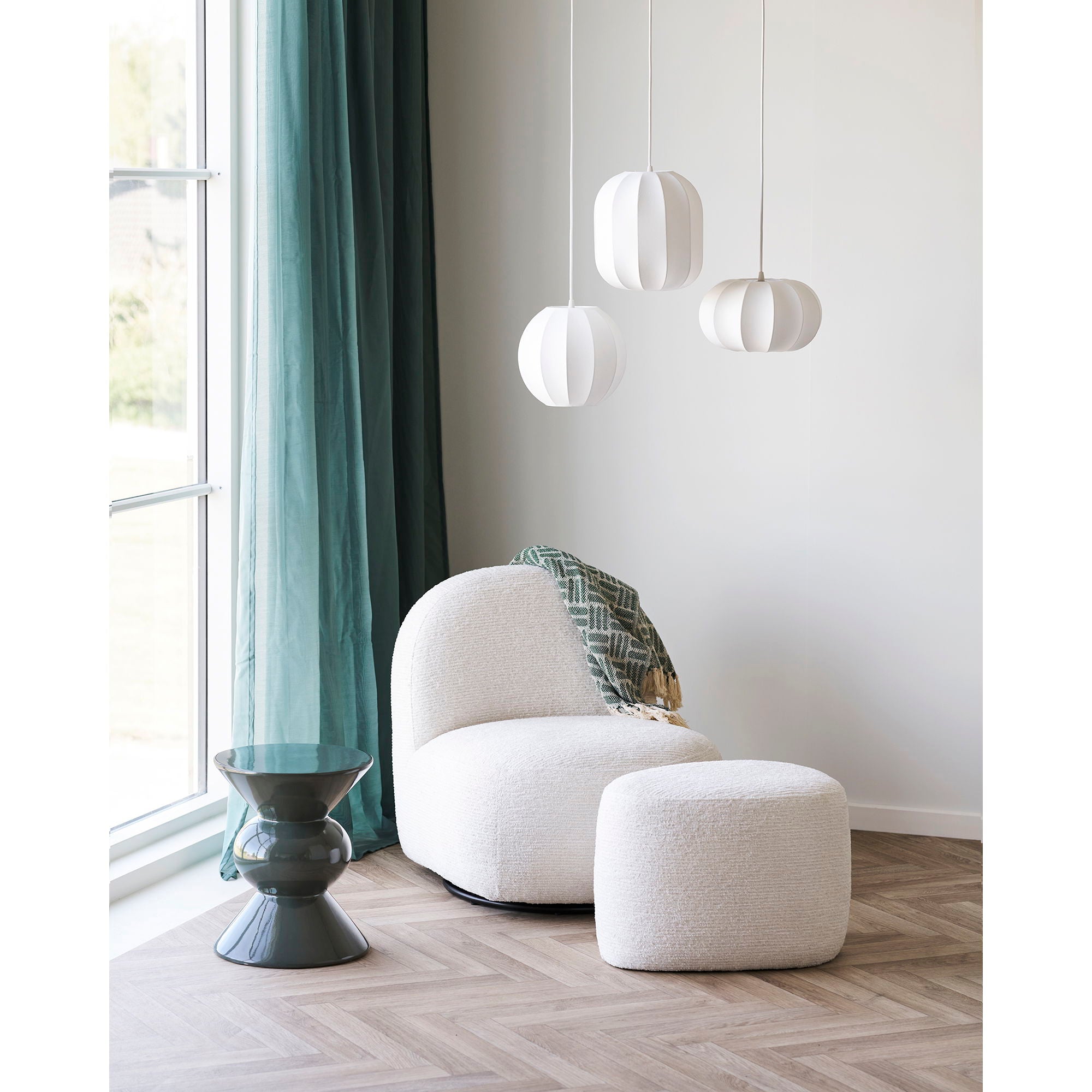 Hilo Puf - Puf, off-white 55x40x39 cm, HN1081