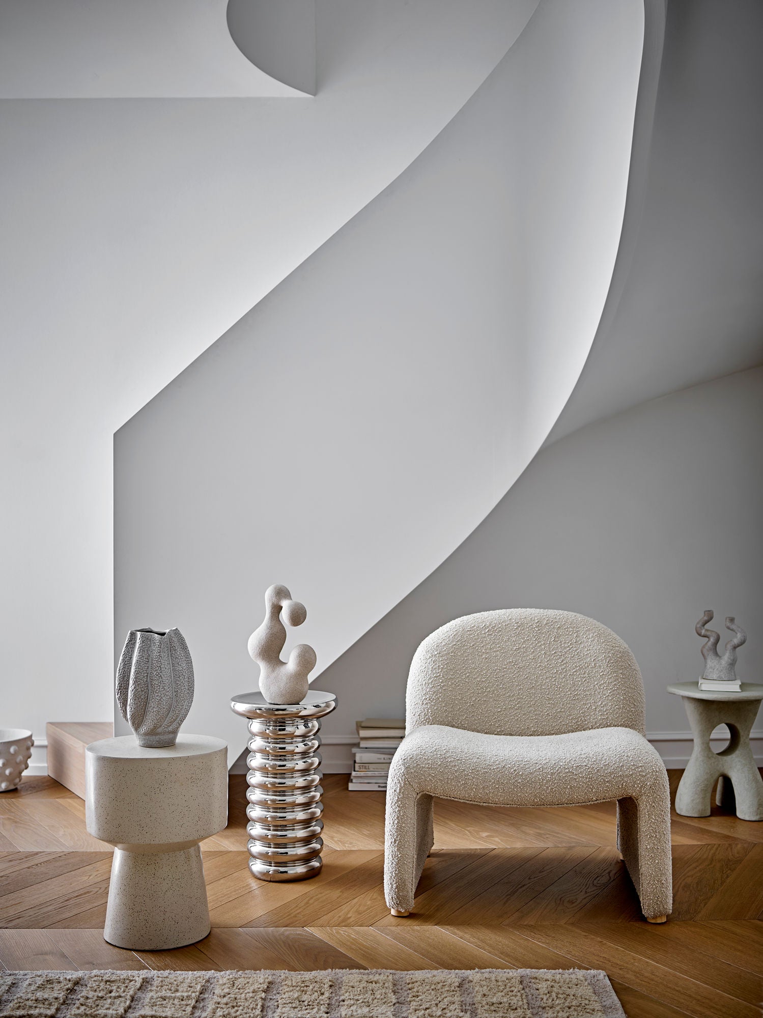 Bloomingville Neel Loungestol, Natur, Polyester