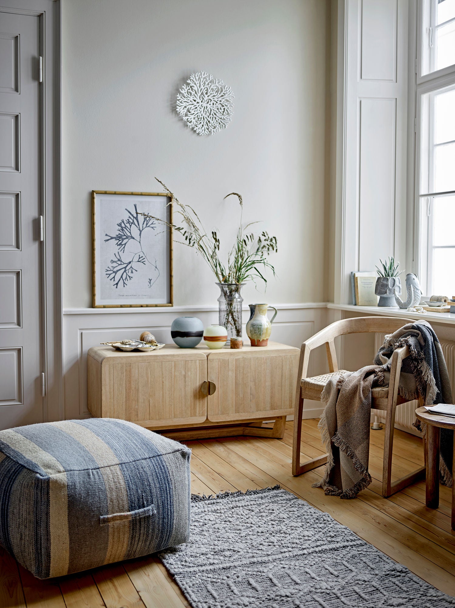 Creative Collection Serrone Spisebordsstol, Natur, Gummitræ