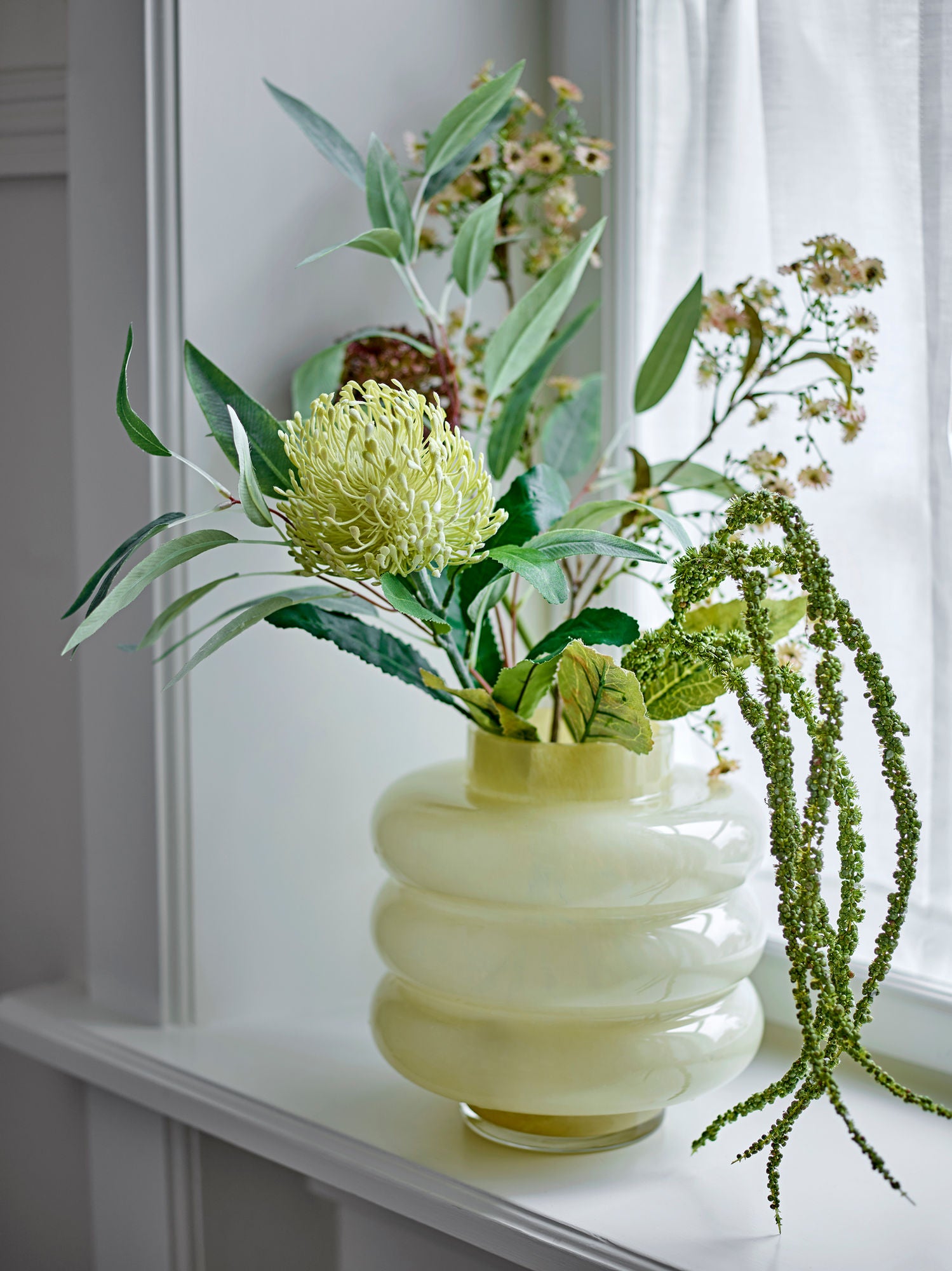 Bloomingville Sahara Vase, Gul, Glas