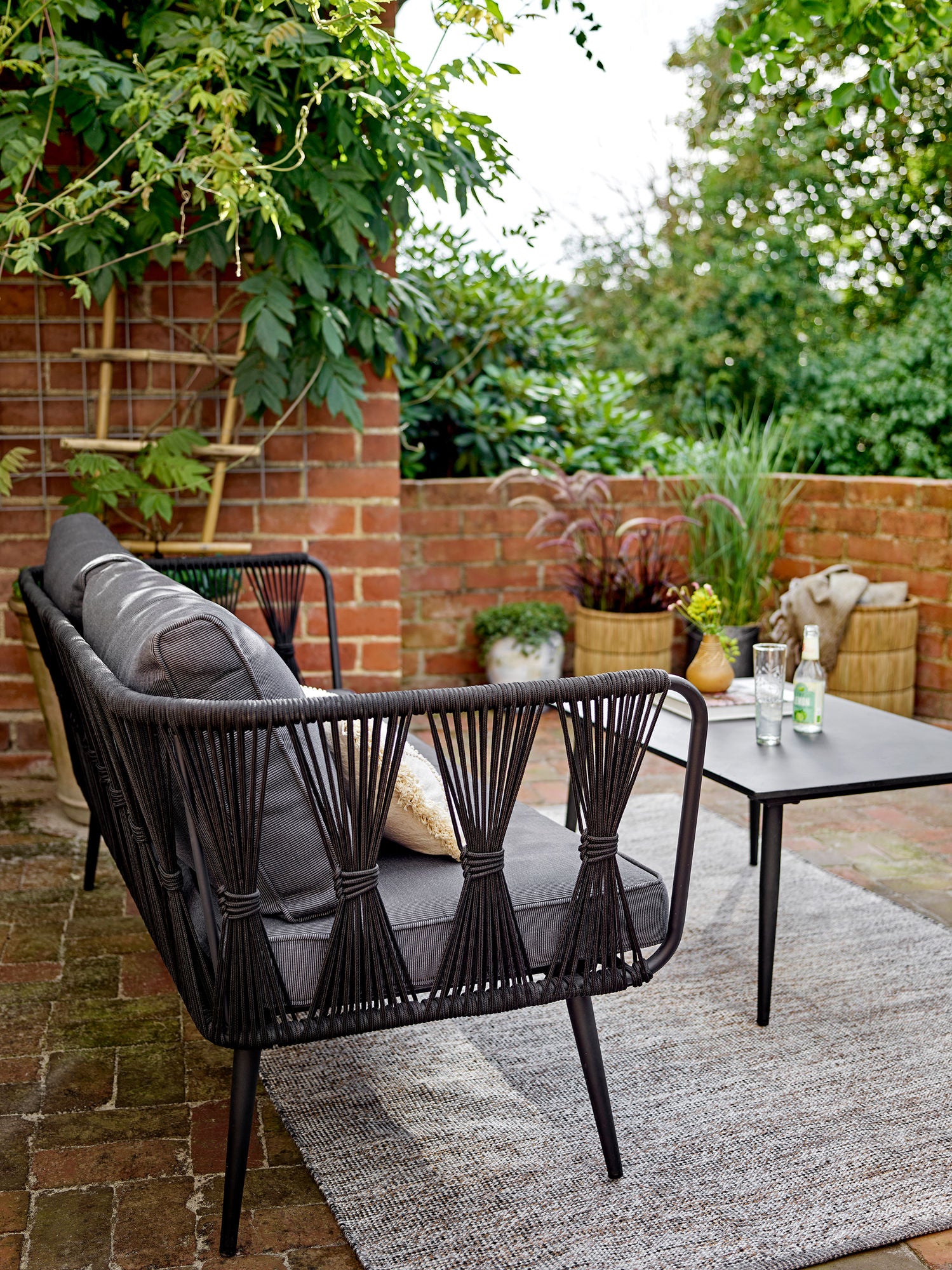 Bloomingville Peretti Tæppe, Grå, Polyester