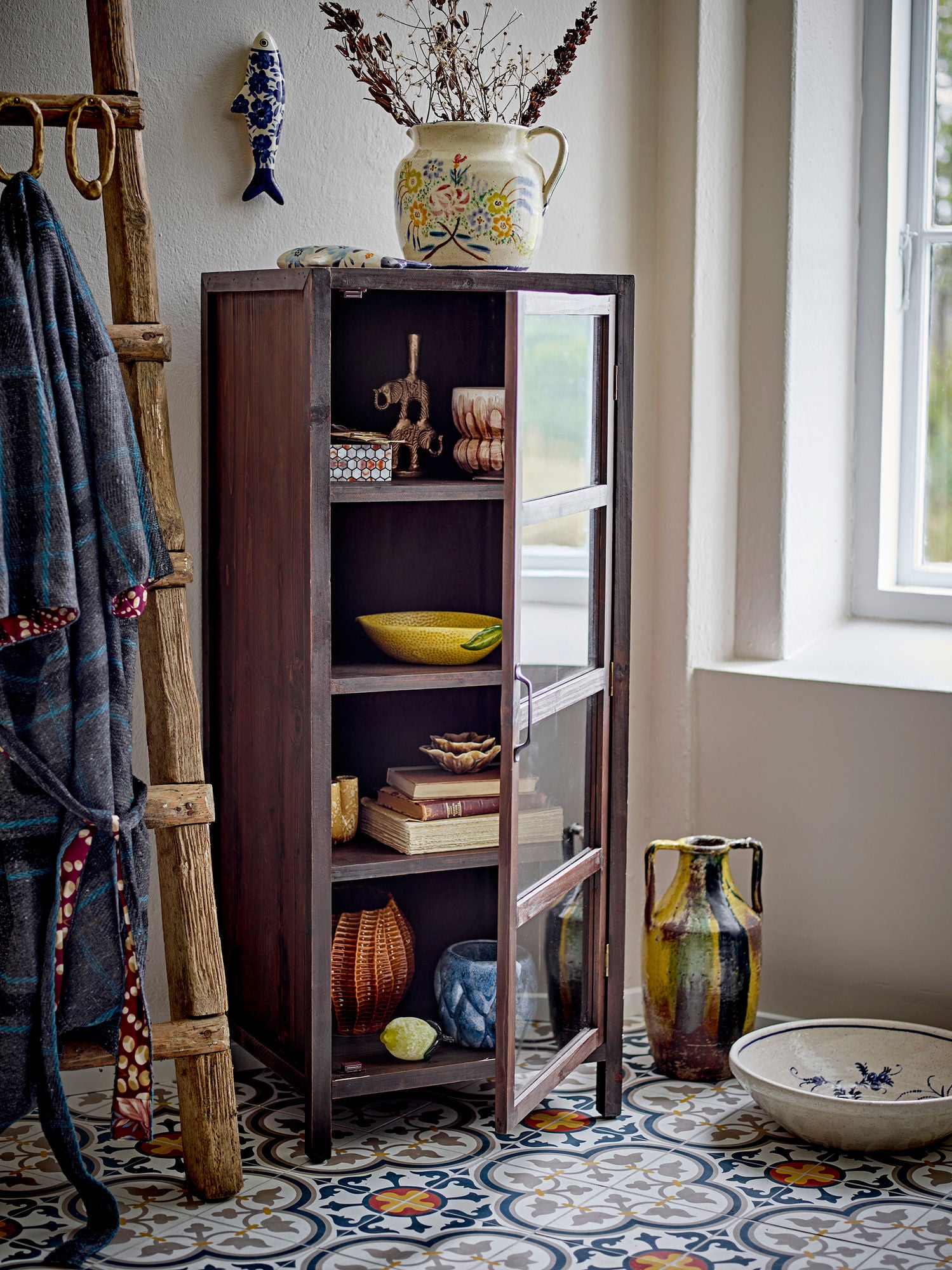Creative Collection Dunne Vægdekoration, Blå, Stentøj