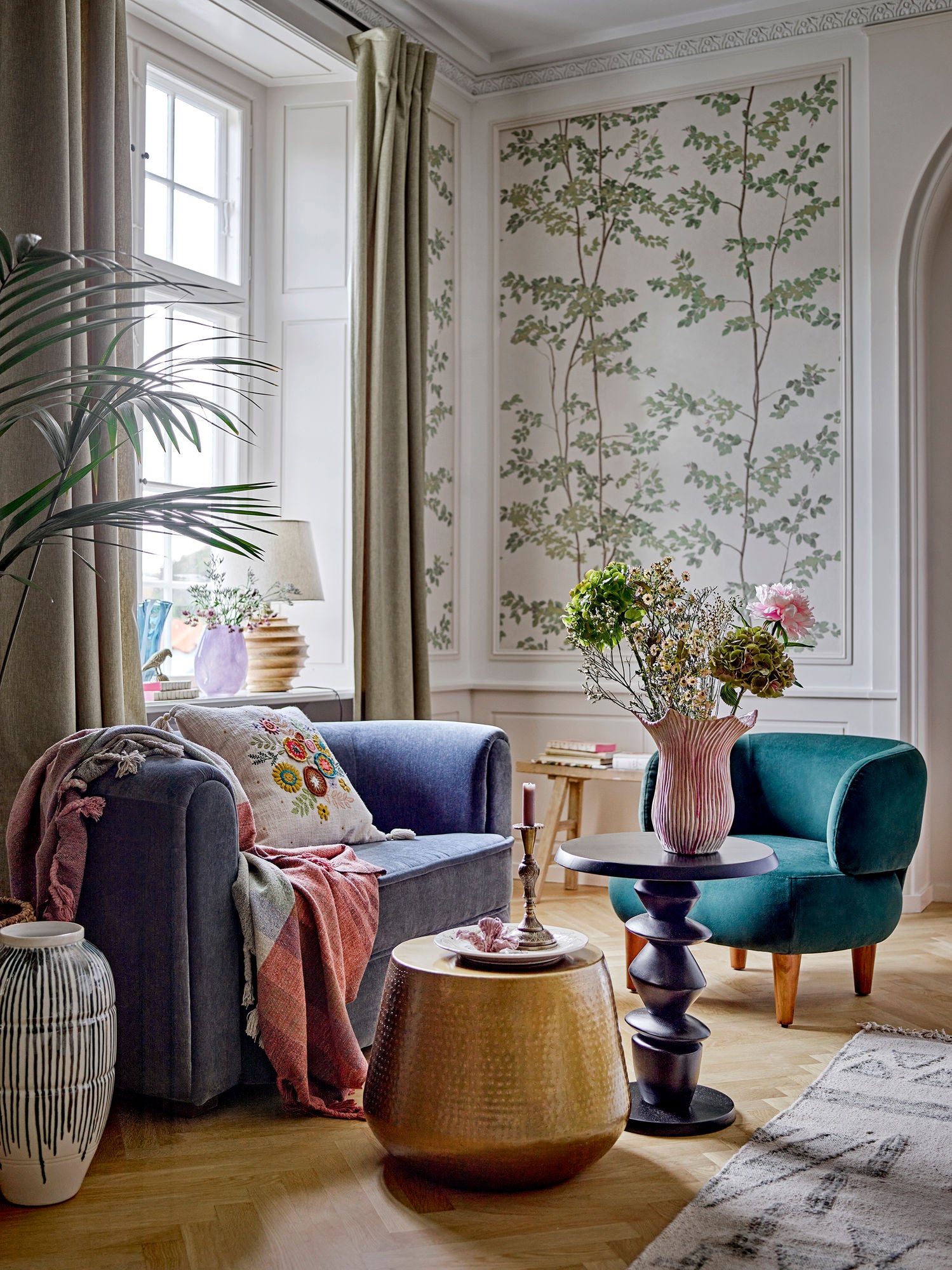 Creative Collection Ruperta Loungestol, Grøn, Polyester