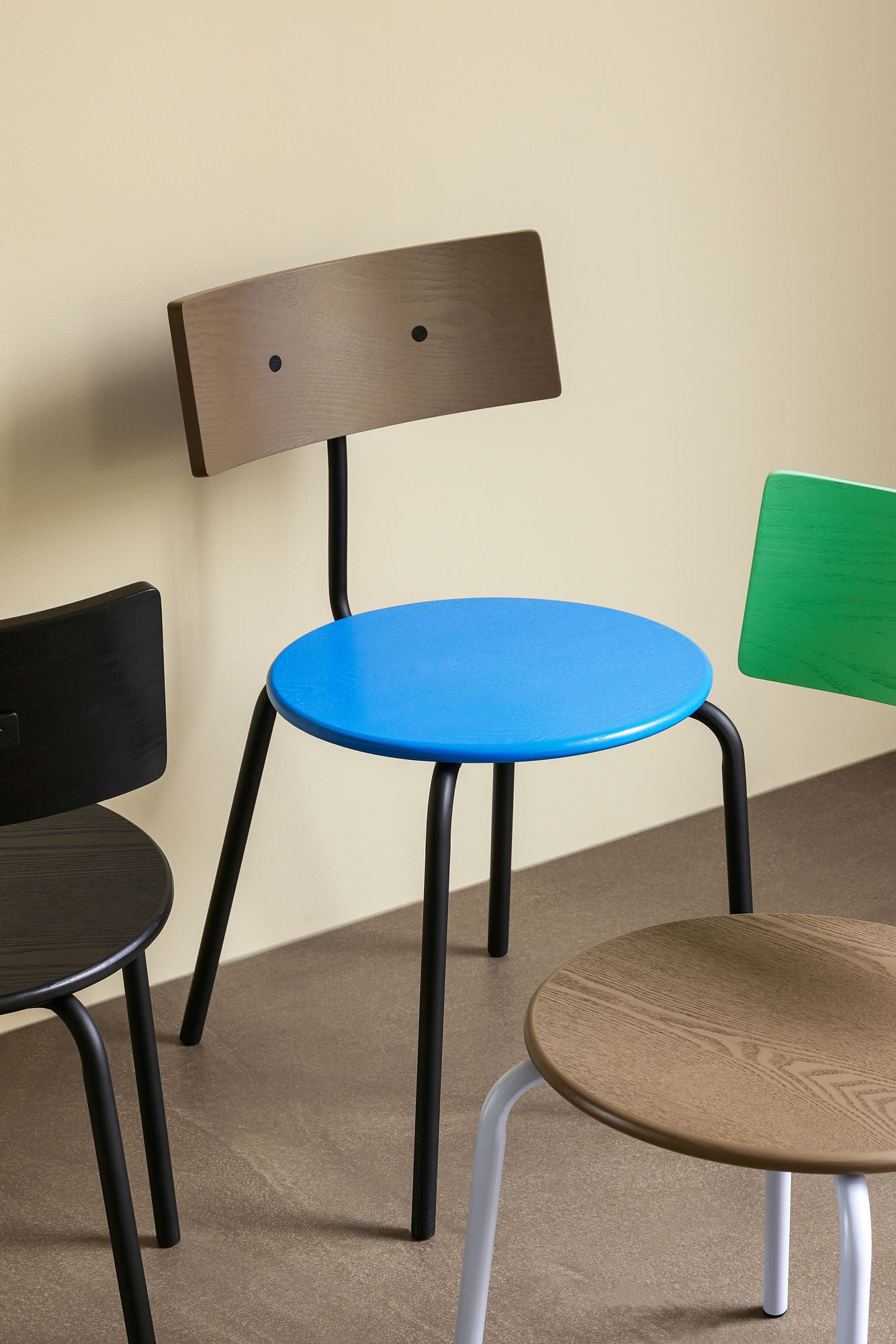 Hübsch Koi Spisestol Blå/Brun/Sort