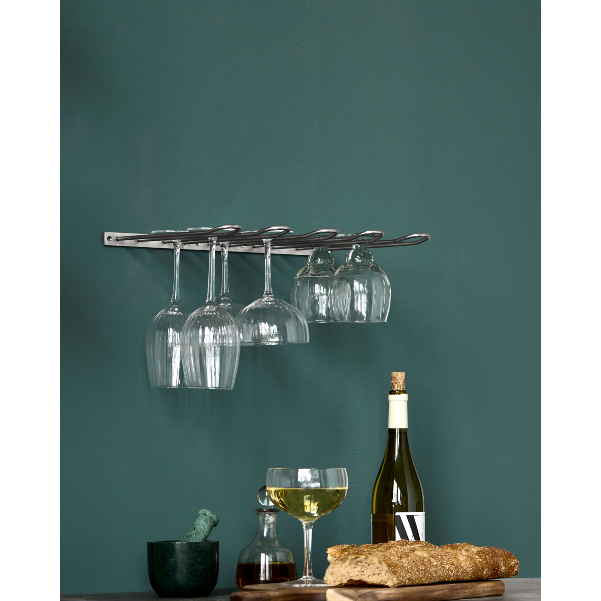 Glass rack, HDStilio, Antik sølvfinish
