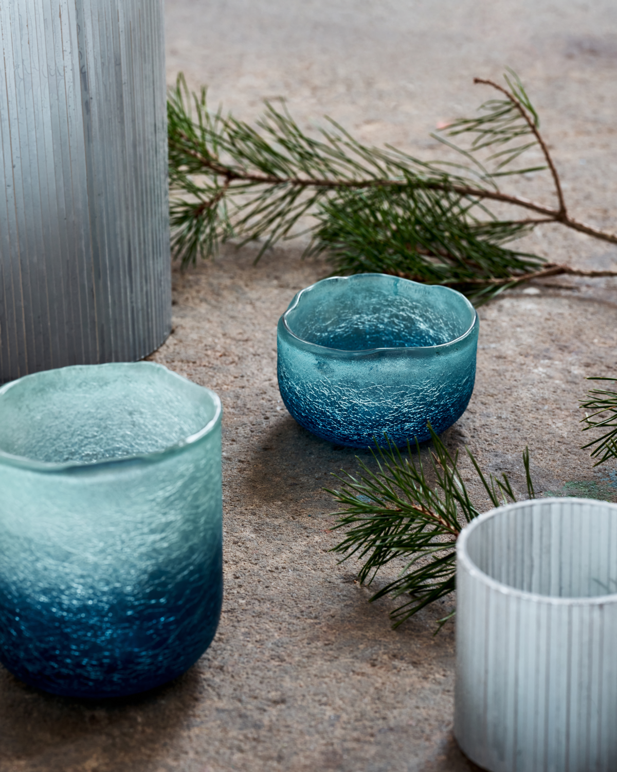 Fyrfadsstage, HDCrackle, Blå