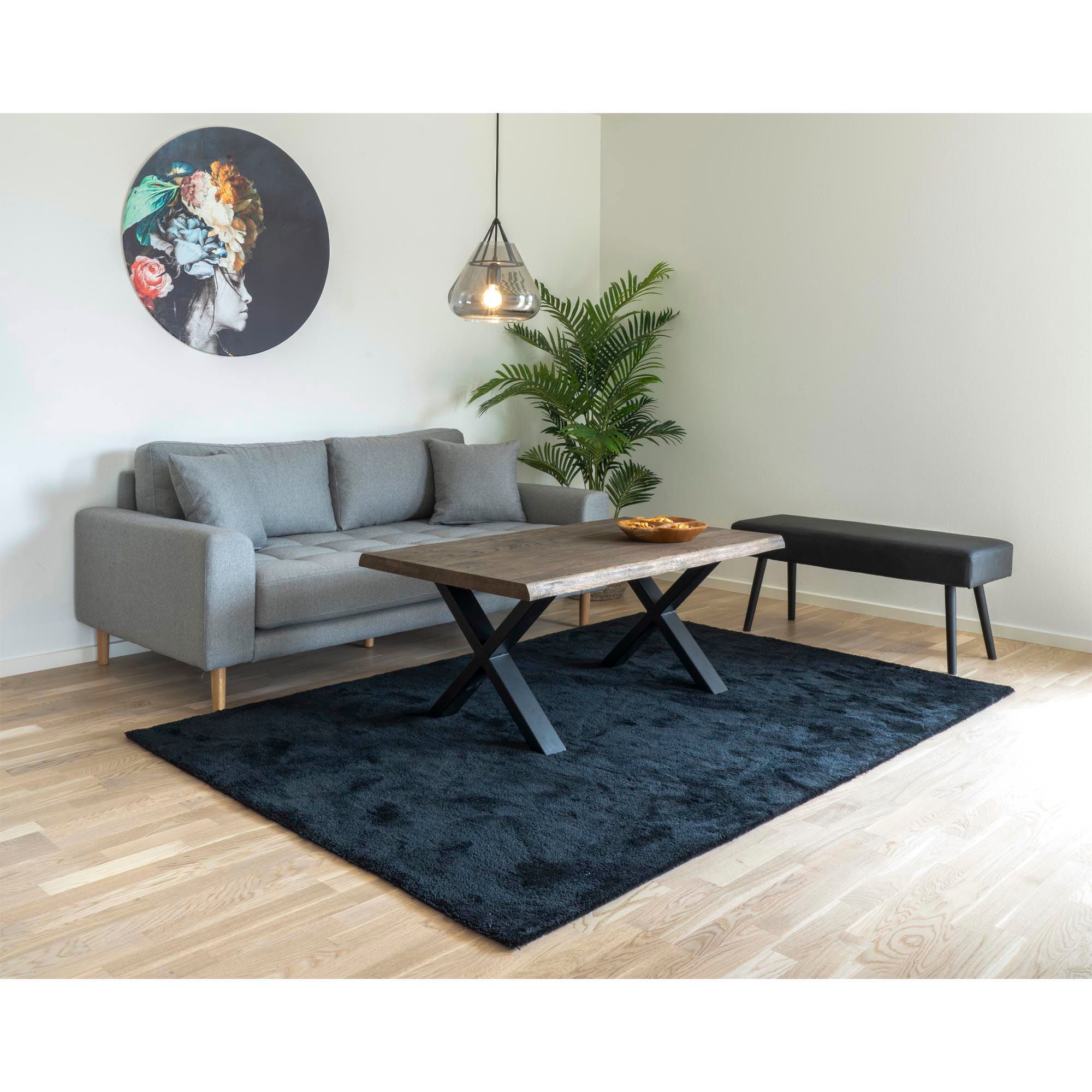smoked olieret eg med bølget kant 70x120xh50 cm