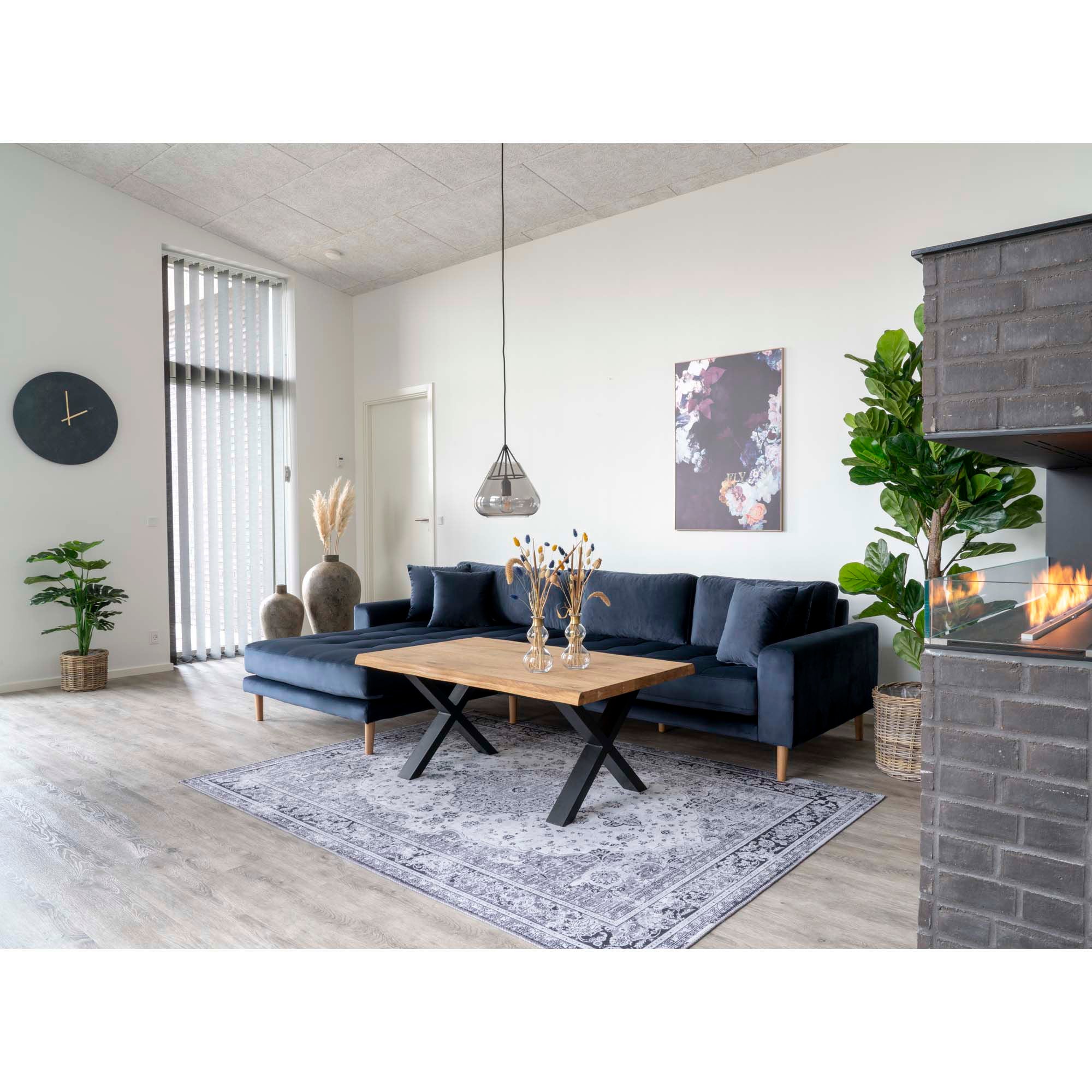 olieret eg med bølget kant 70x120xh50 cm