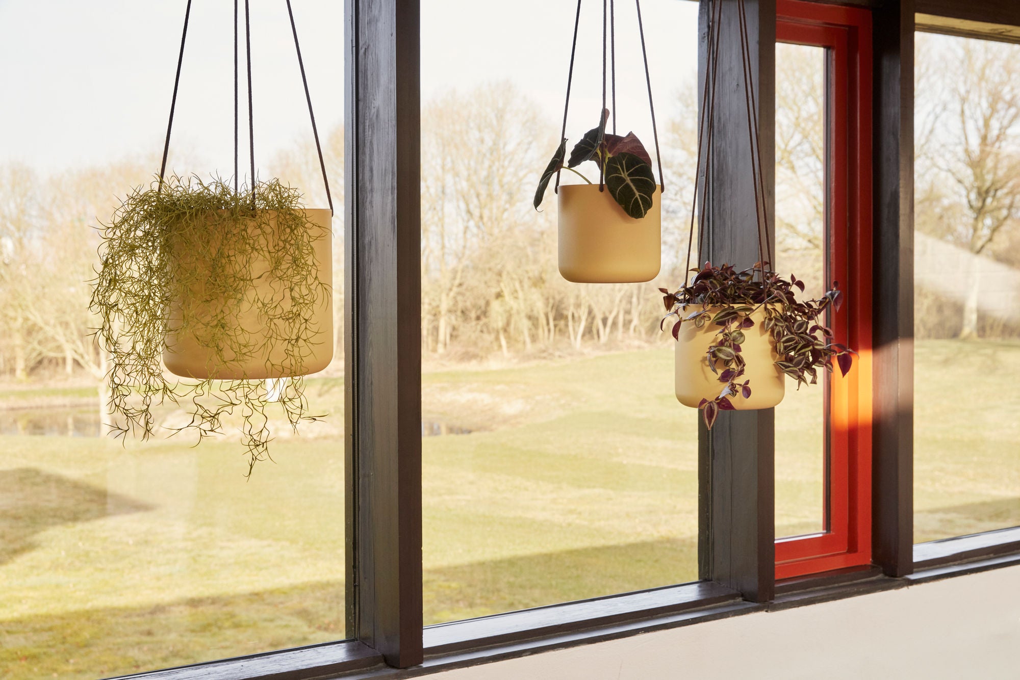 Bloom Hængepotte Large Khaki (sæt af 3) - ø17xh16, ø21xh20, ø25xh24cm