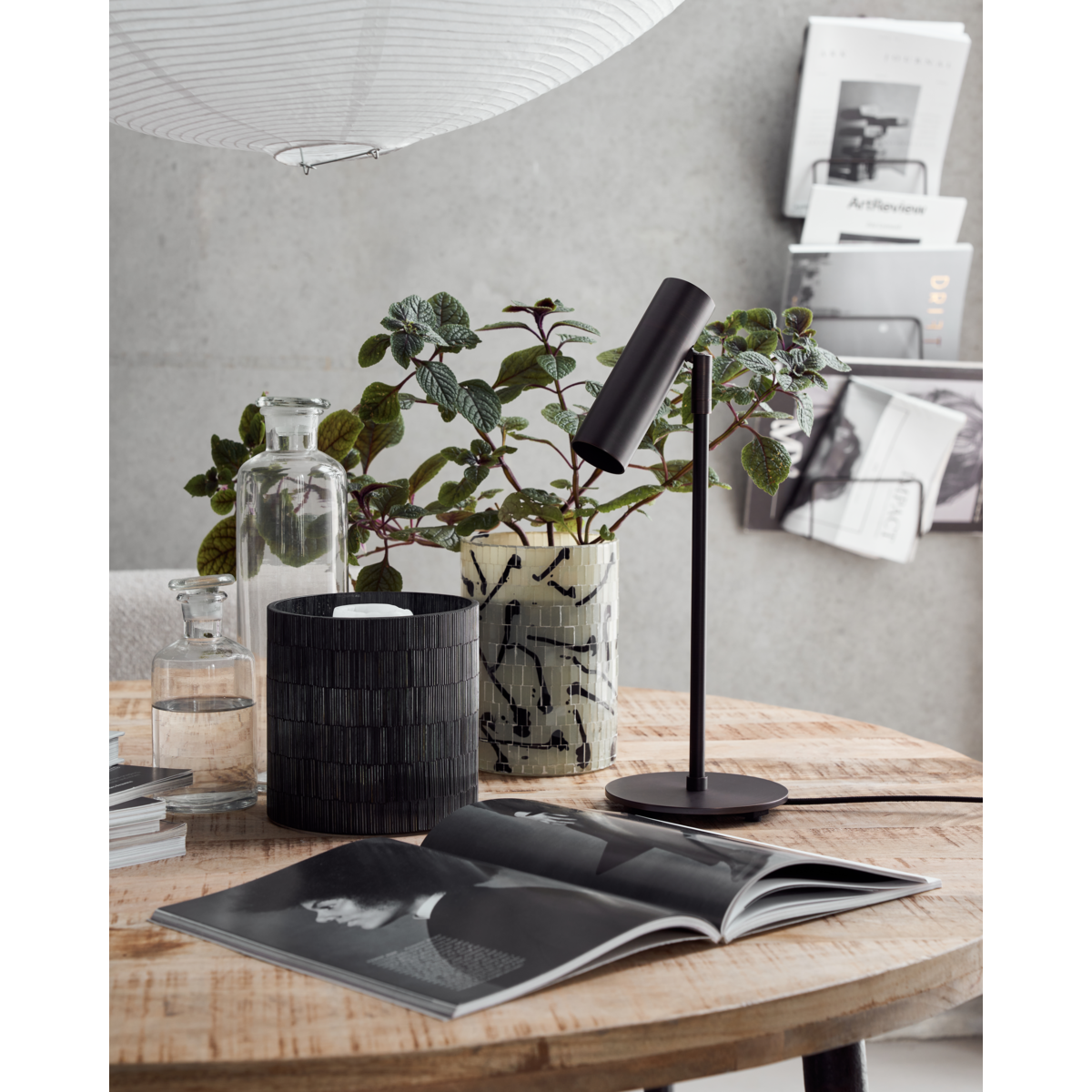 Bordlampe, HDNorm, Sort antik