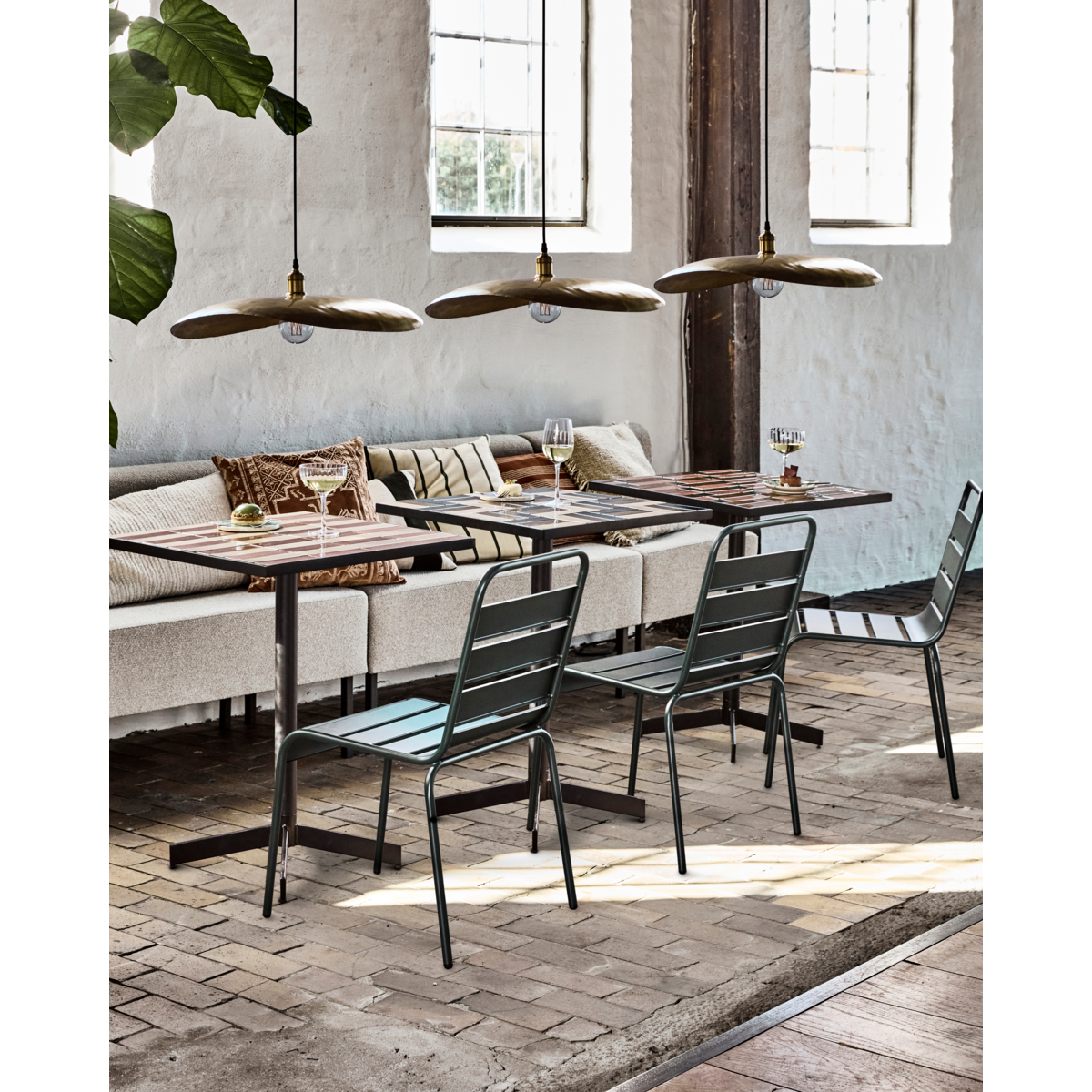 Cafe bord, HDGeometric, Brun;Blå