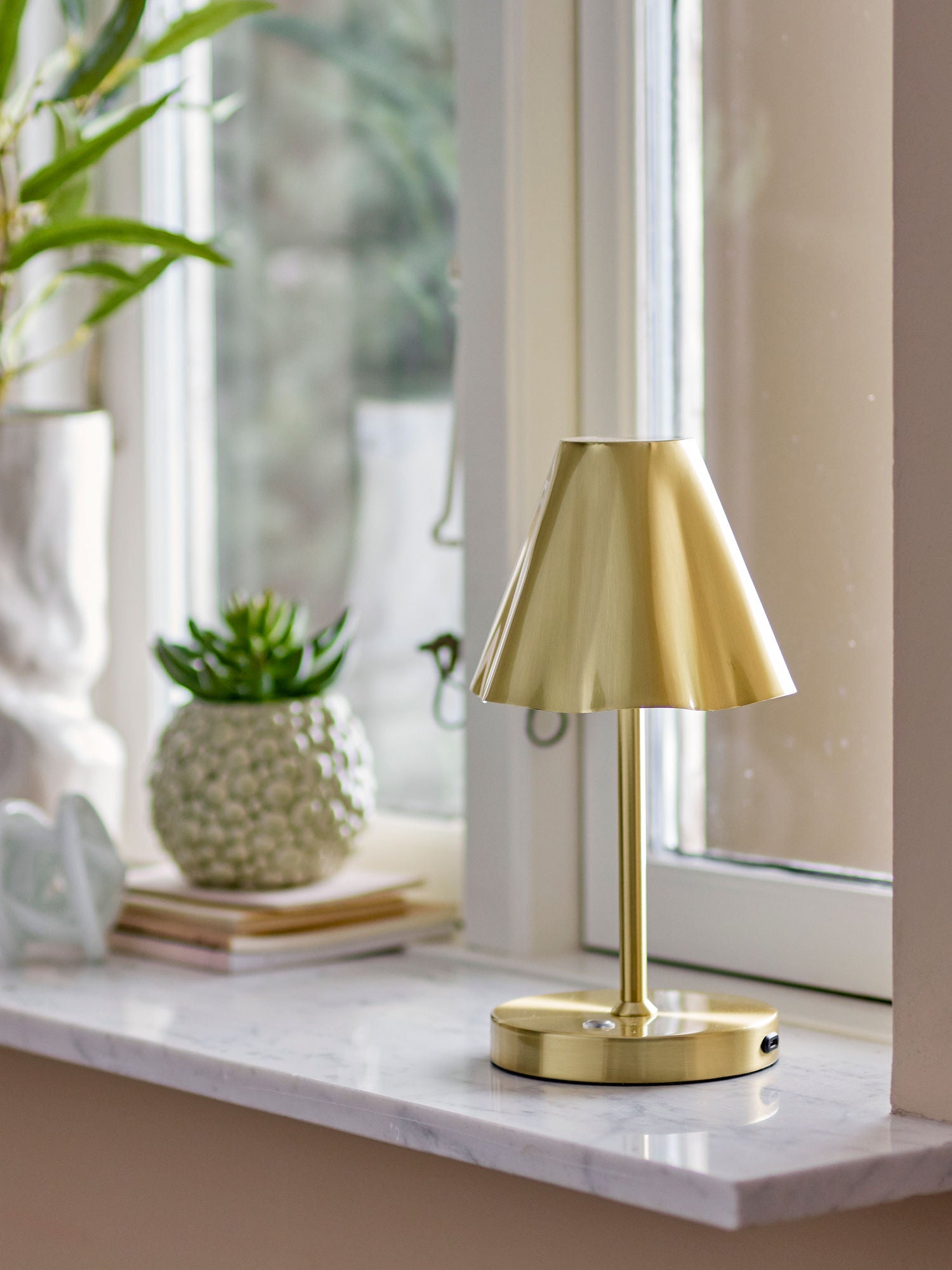 Bloomingville Lianna Portable Lampe, Genopladelig, Brass, Metal