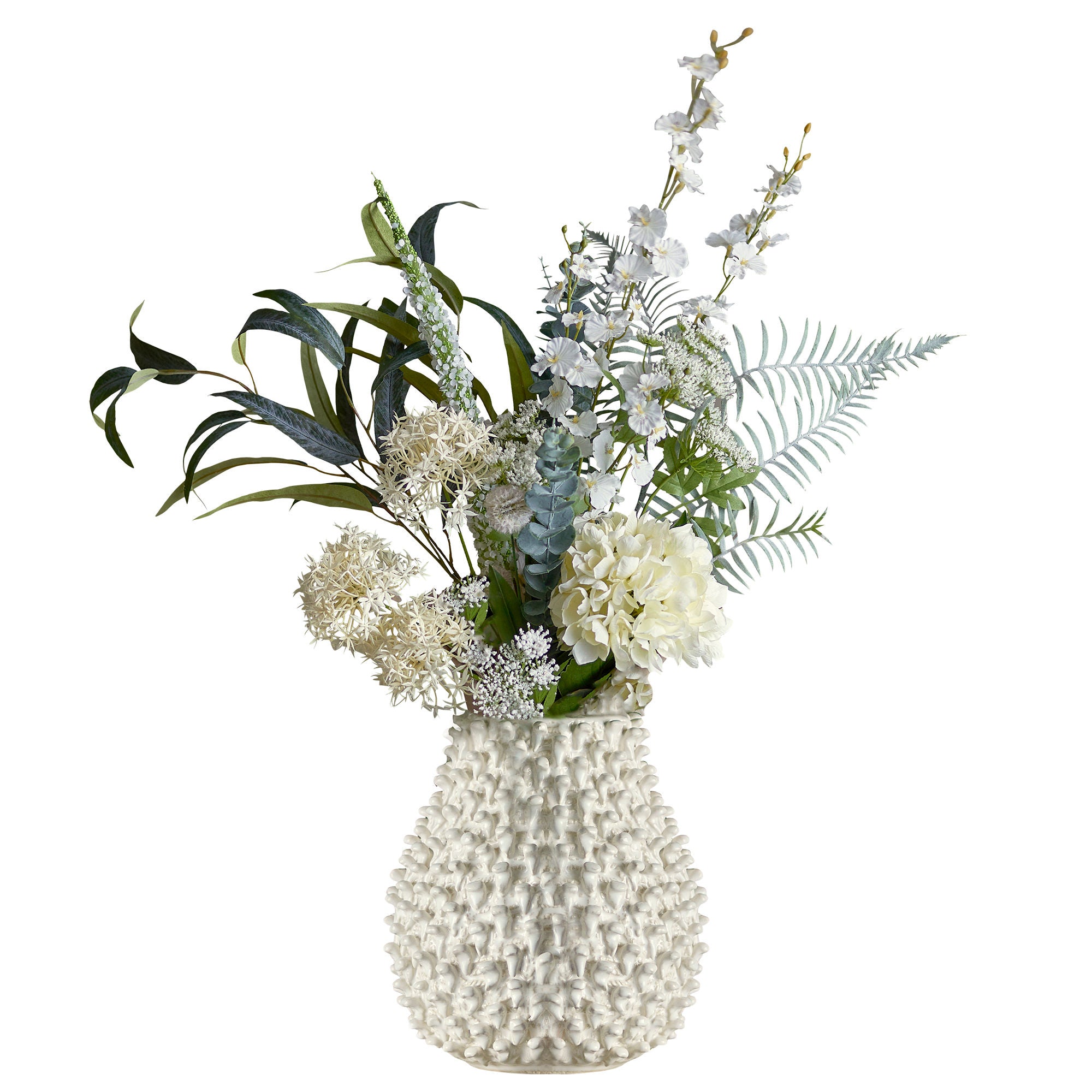 Bloomingville Symphonie Buket, Hvid, Kunstige Blomster