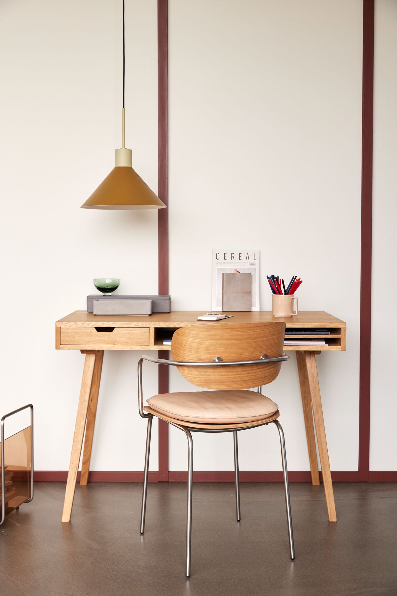 Crayon Pendel Ravfarve - ø35xh38cm