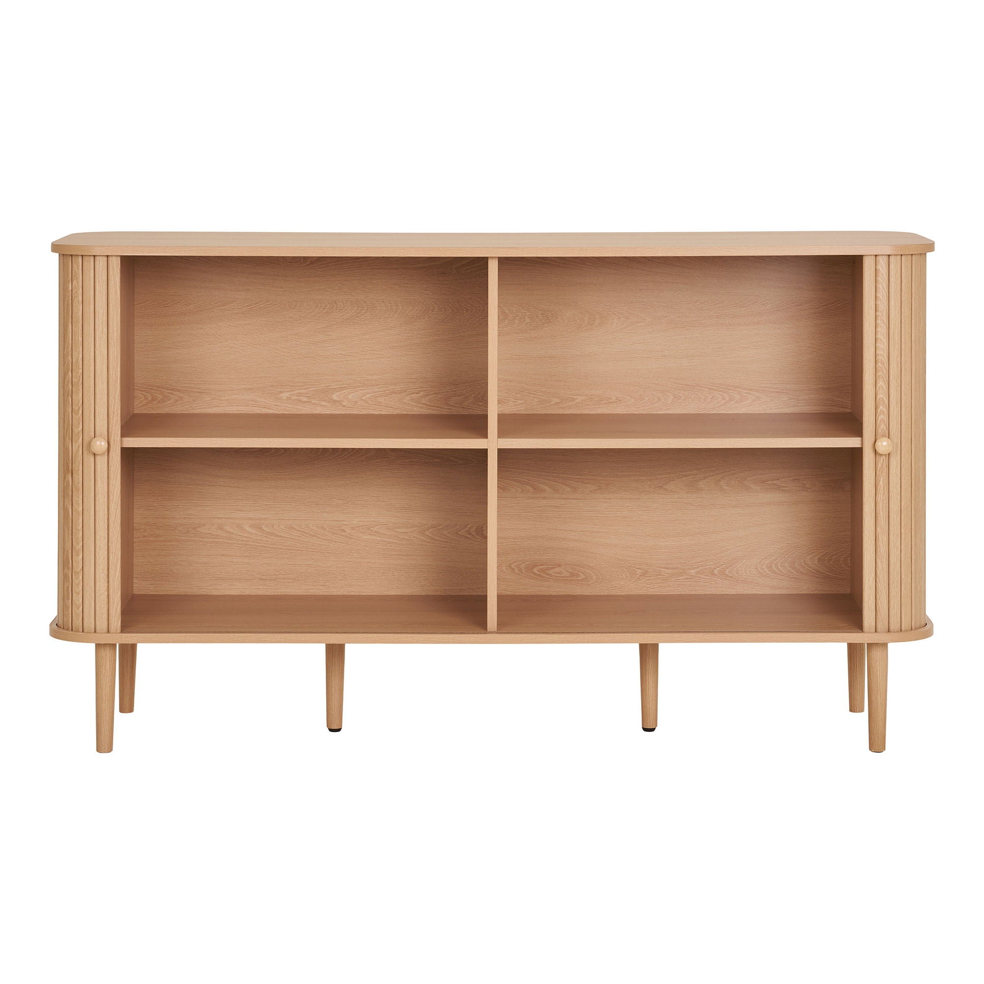 Skænk, 2 låger, natur<br>140x40x79 cm