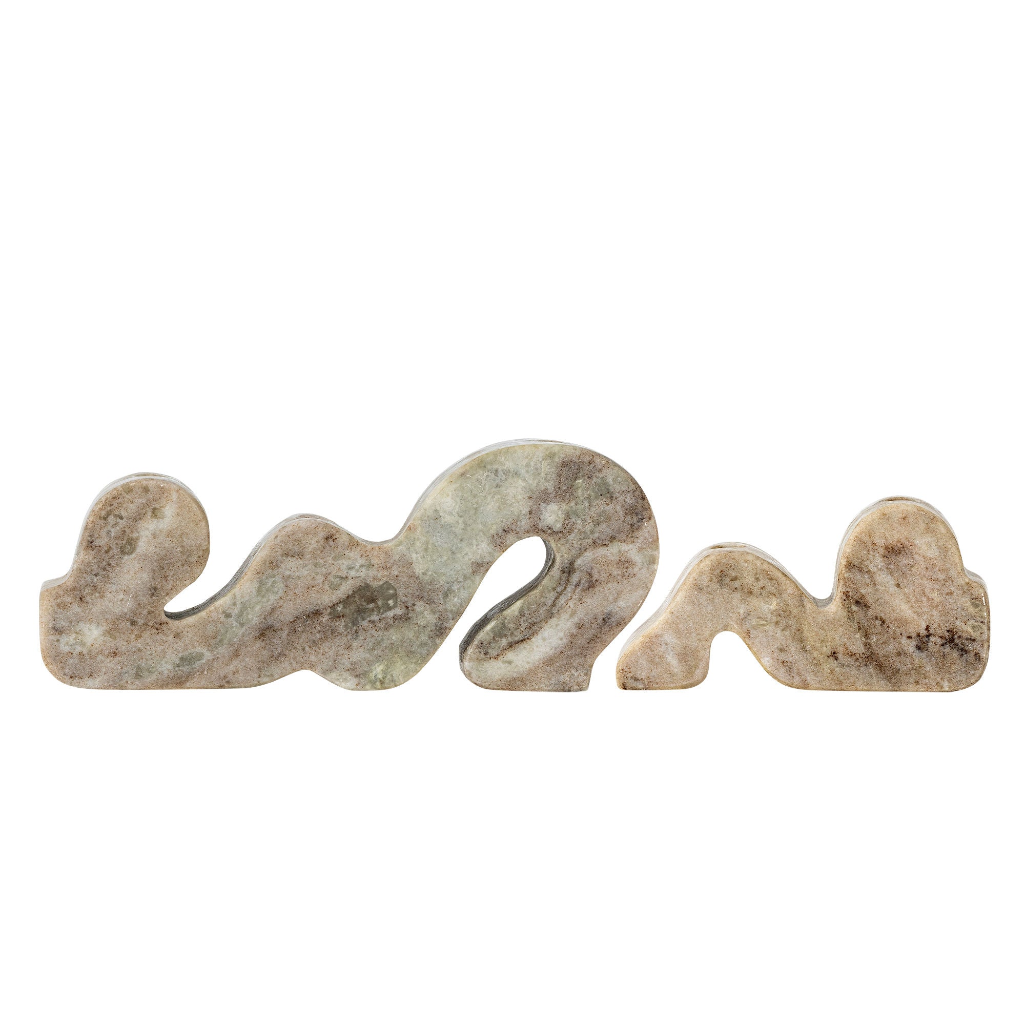 Bloomingville Liabella Lysestage, Grå, Marmor