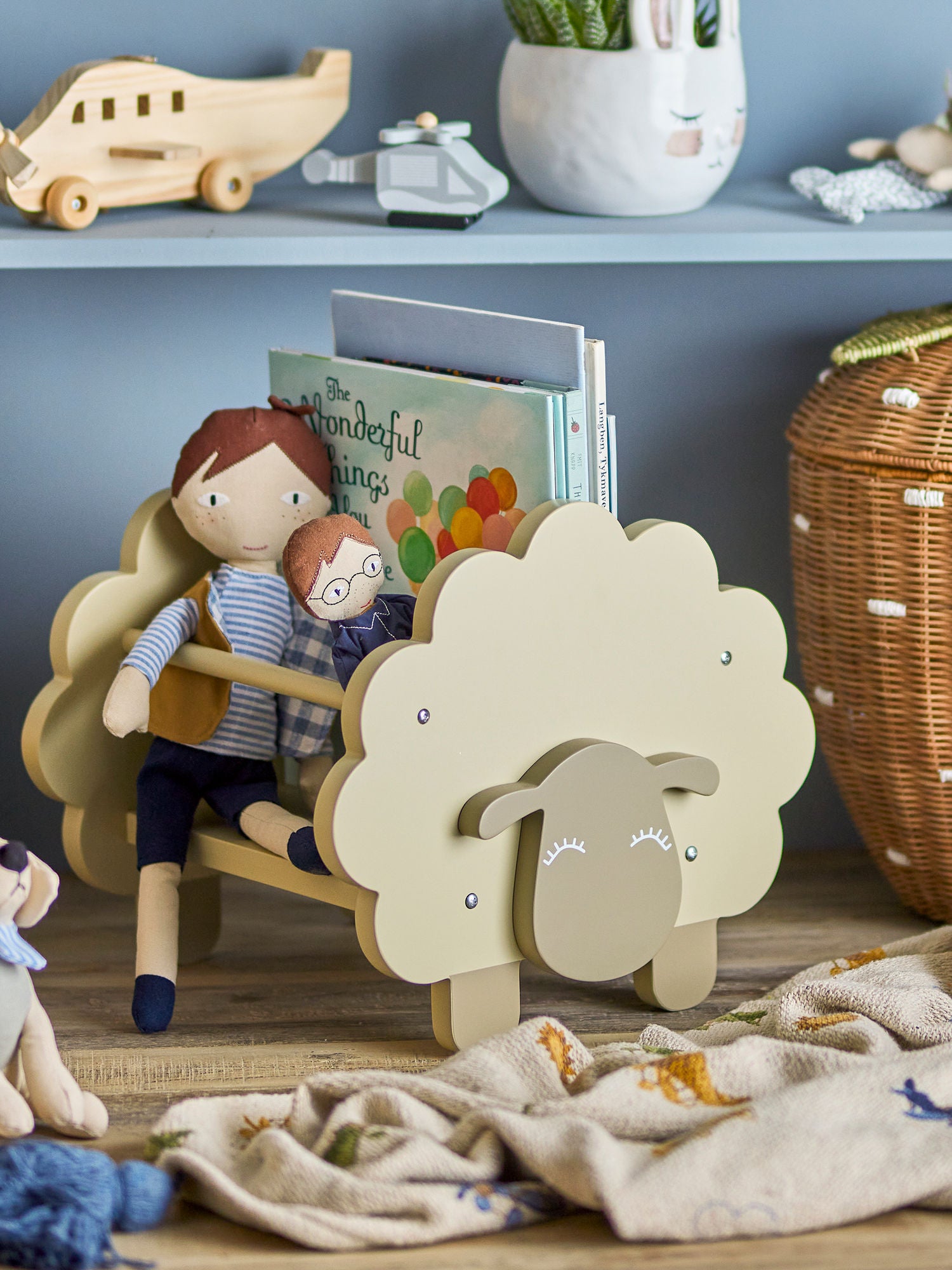 Bloomingville MINI Dolly Bogreol, Grå, FSC®100%, MDF