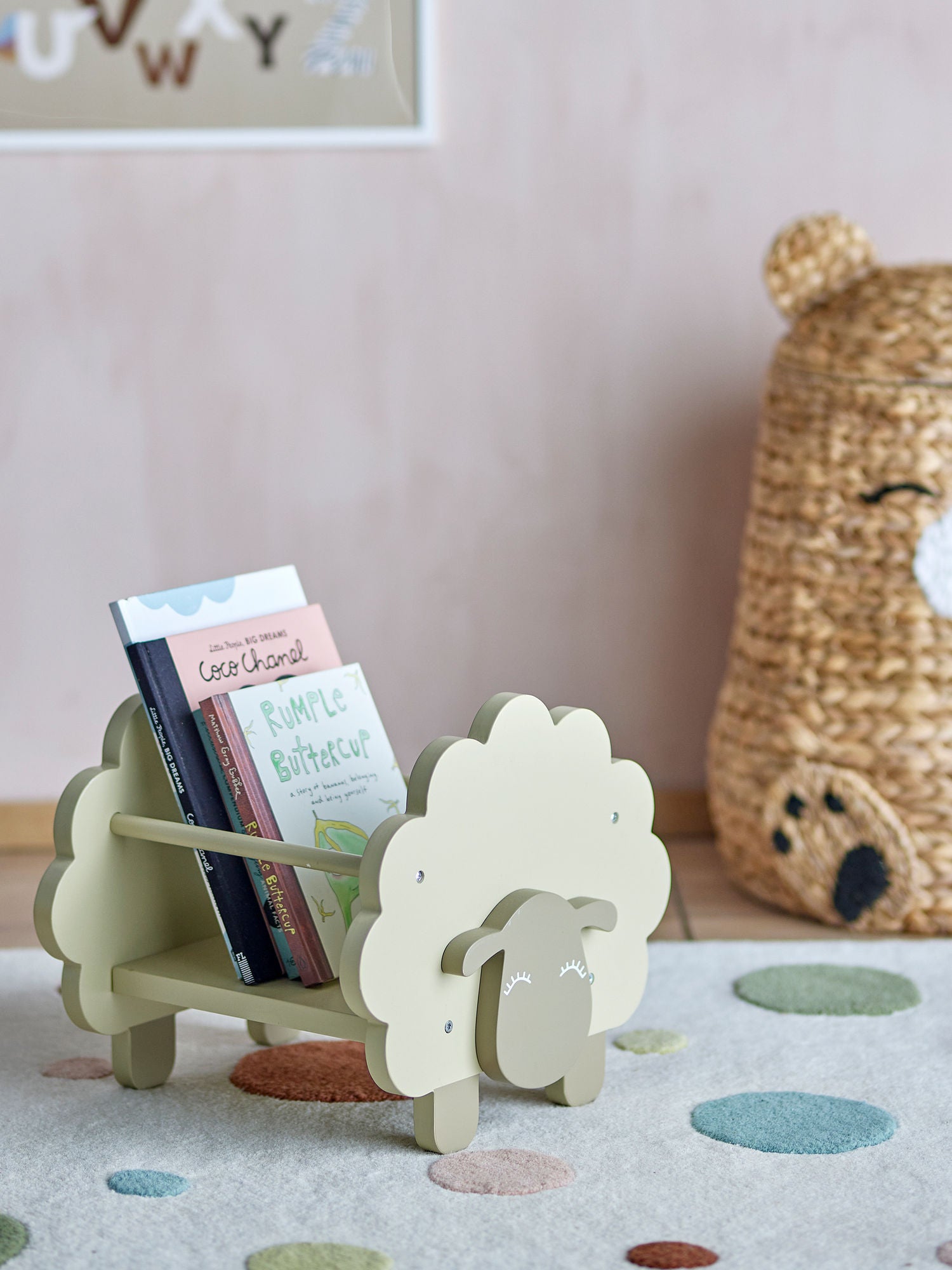 Bloomingville MINI Dolly Bogreol, Grå, FSC®100%, MDF