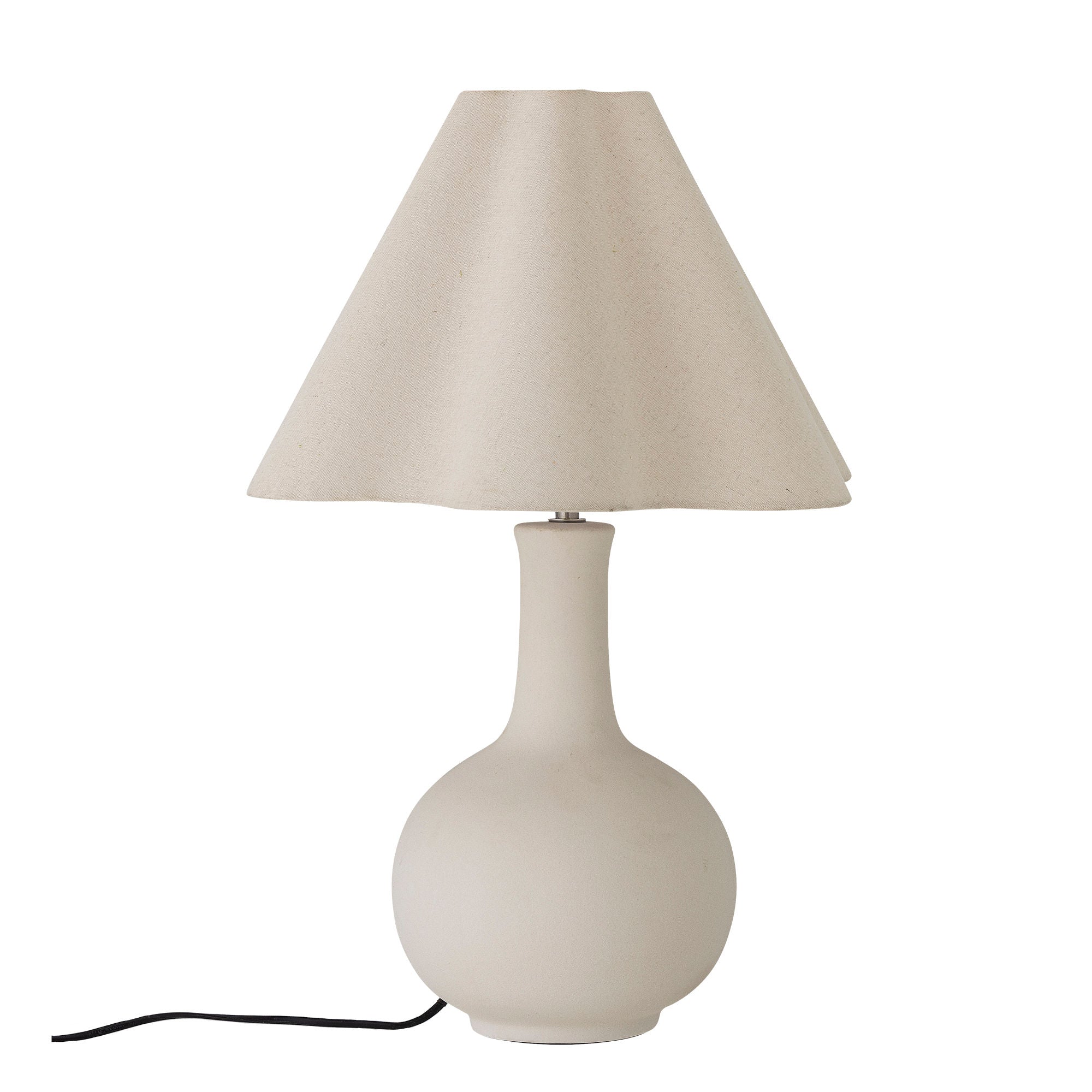 Bloomingville Heide Bordlampe, Hvid, Stentøj
