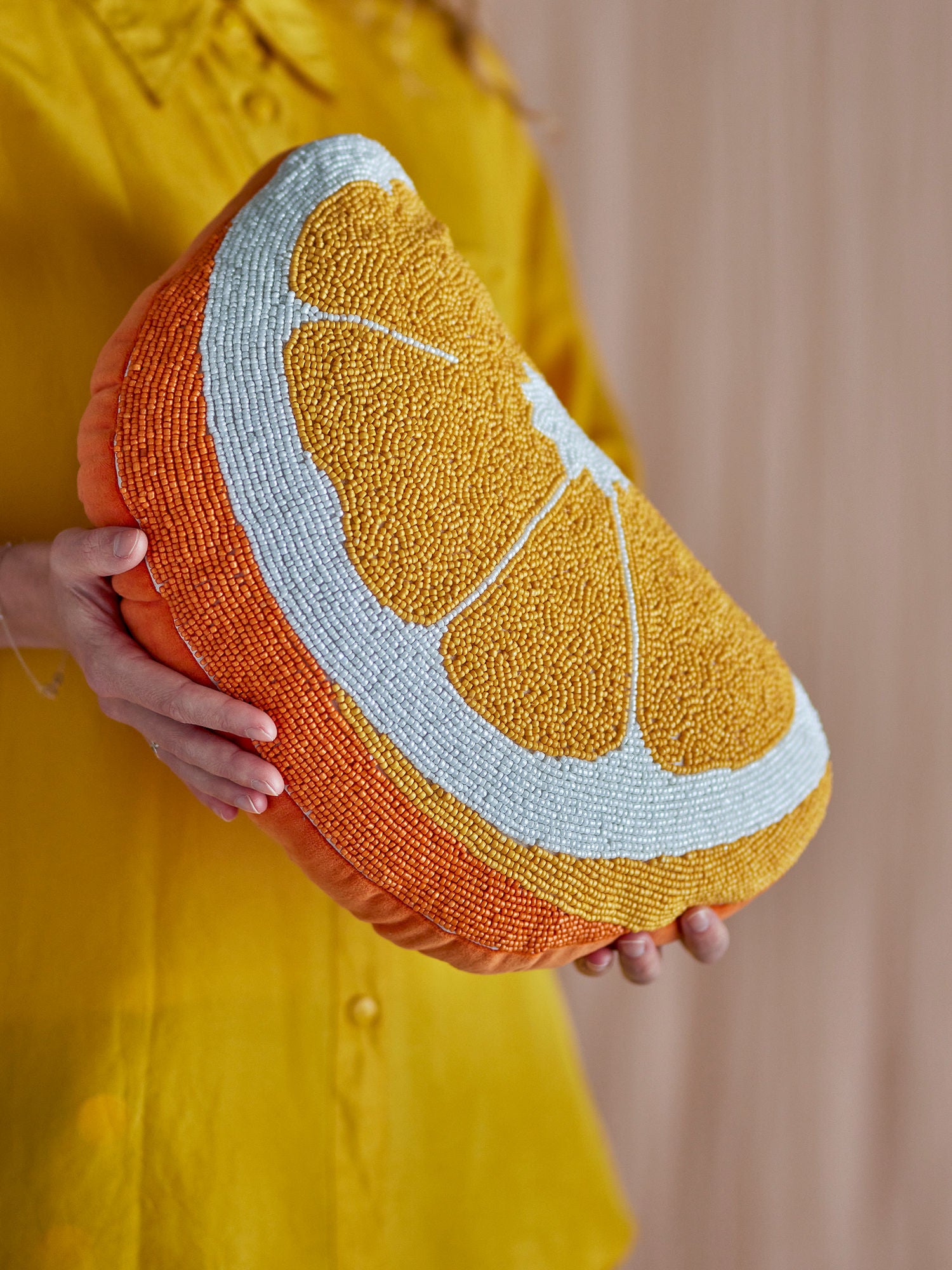 Bloomingville Navelina Pude, Gul, Bomuld