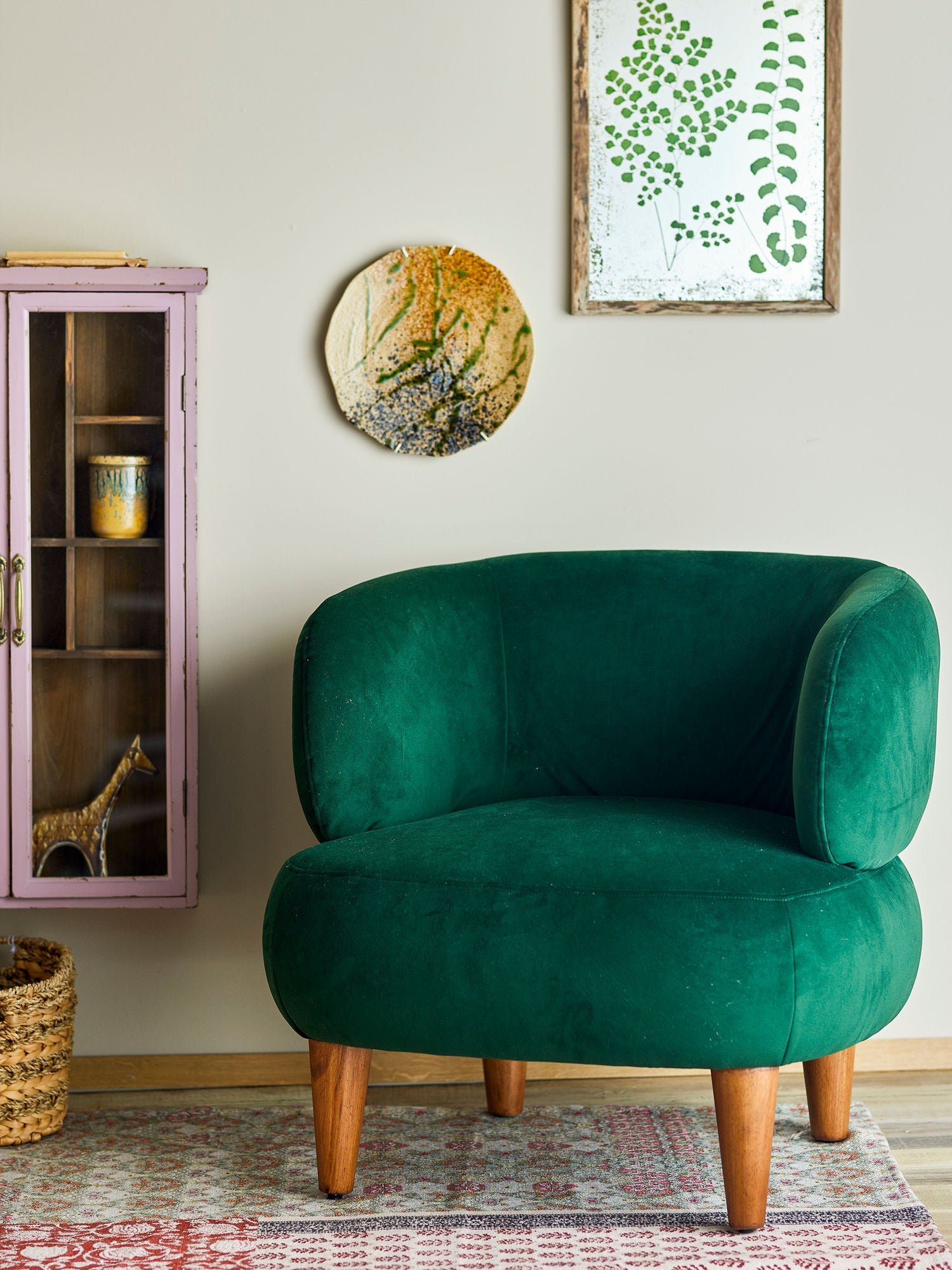 Creative Collection Ruperta Loungestol, Grøn, Polyester