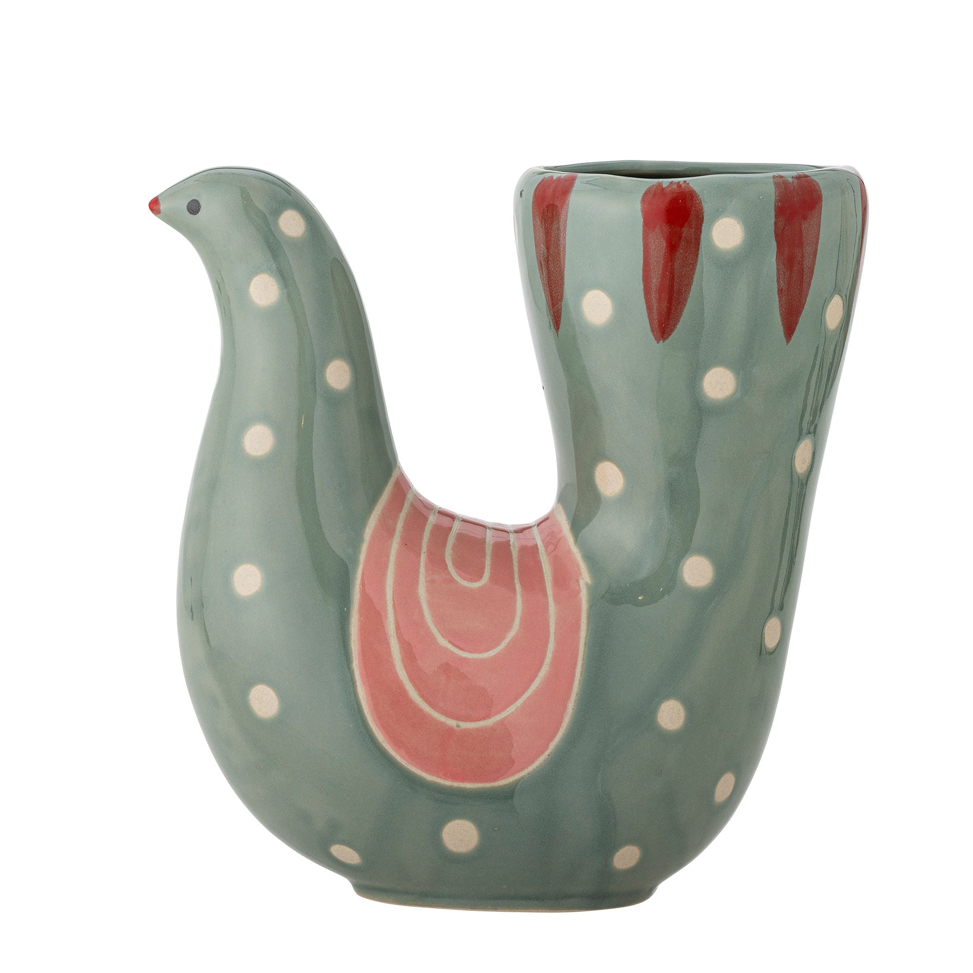 Bloomingville Trudy Vase, Grøn, Stentøj