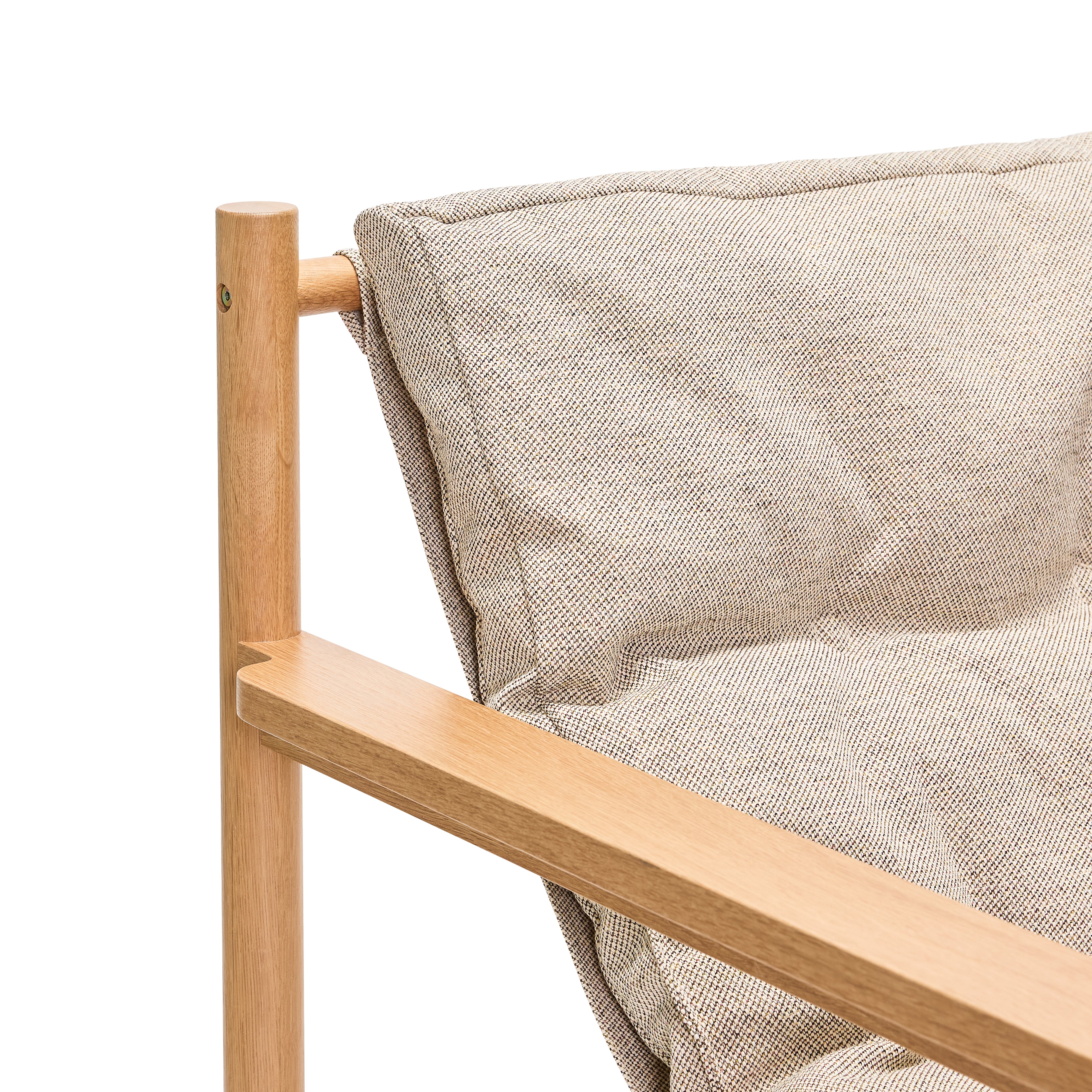 Heritage Lænestol/Fodskammel Natur/Beige - 75x72xh82cm, 69x49xh43cm