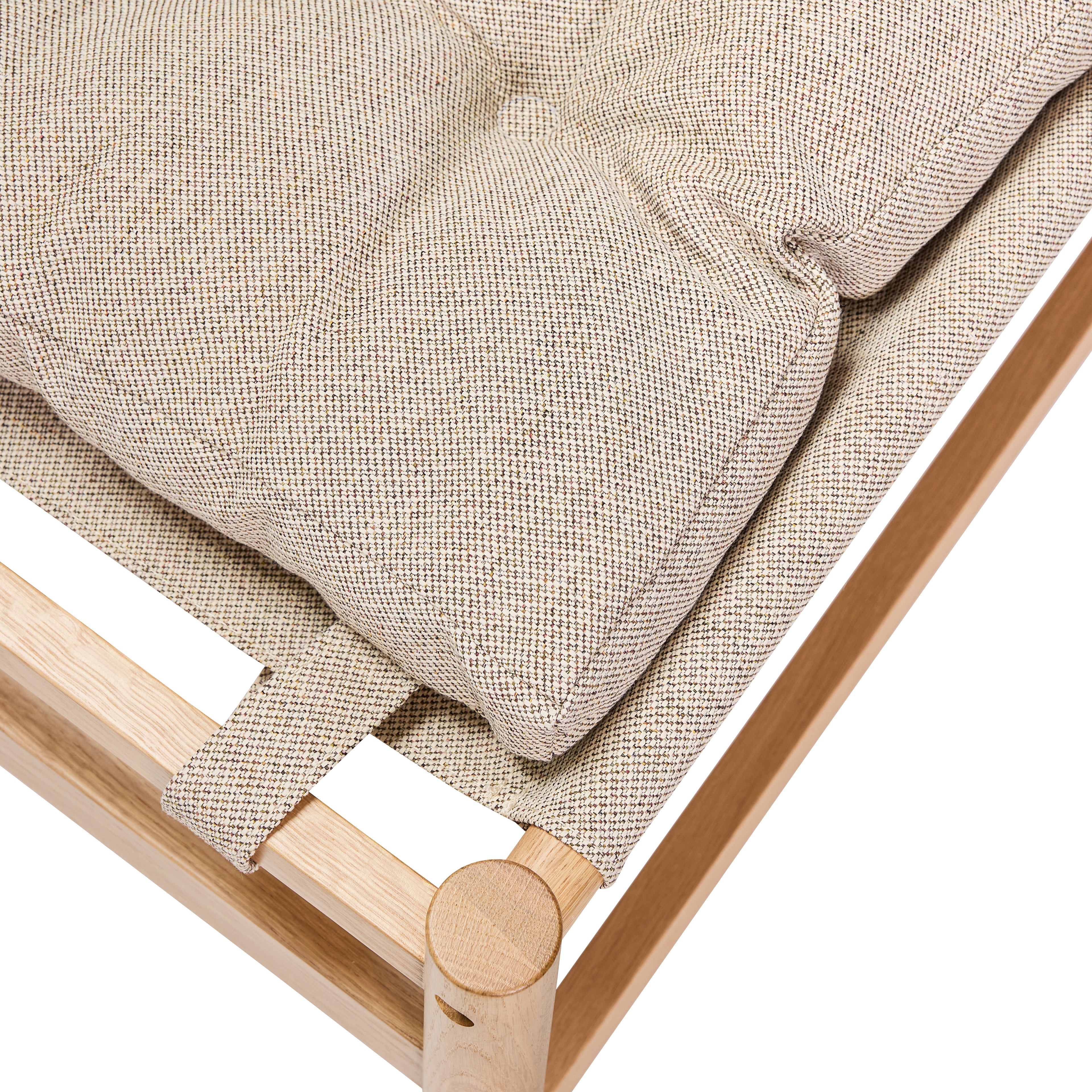 Heritage Lænestol/Fodskammel Natur/Beige - 75x72xh82cm, 69x49xh43cm