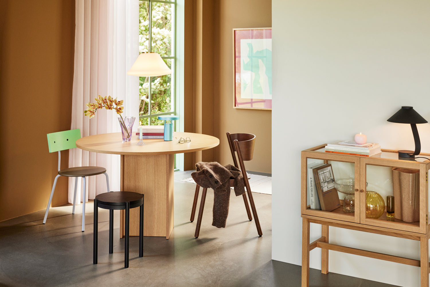 Oblique Spisestol Brun - 55x51xh80cm