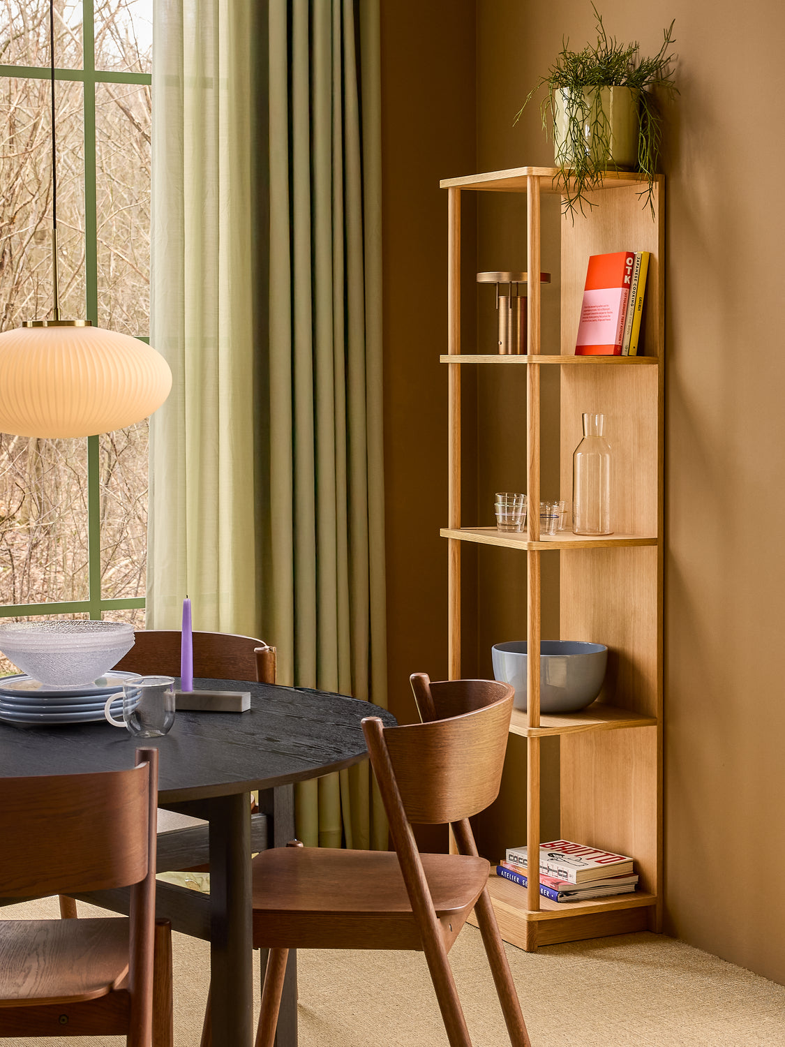 Oblique Spisestol Brun - 55x51xh80cm