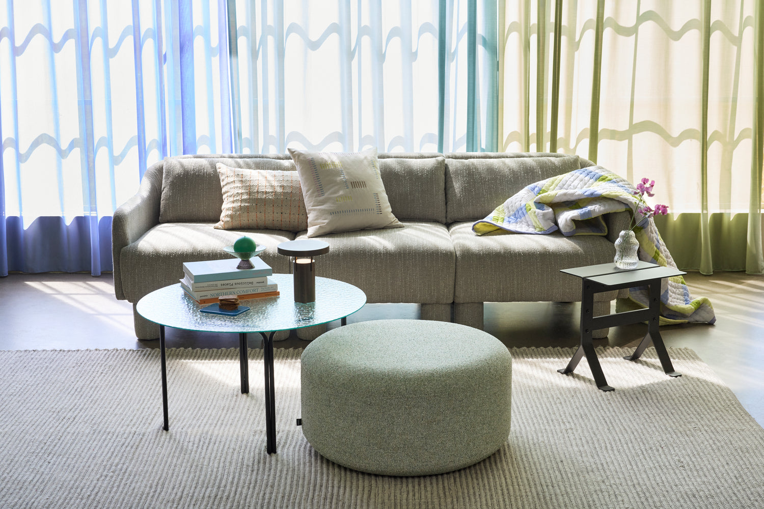 Elegance Sofa Lysegrøn - 224x73xH74