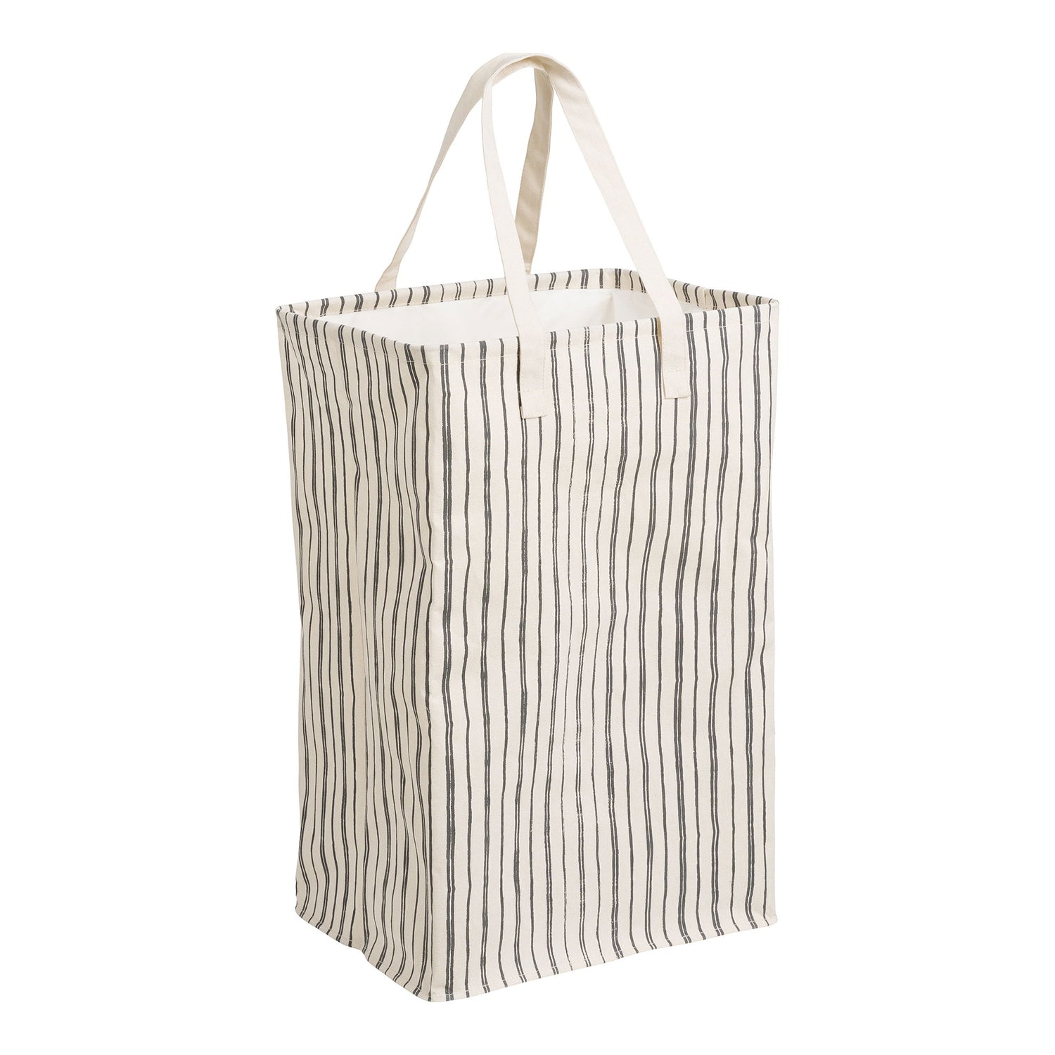 Argos Vasketøjskurv - Vasketøjskurv, stof, beige/sort 38x28x58 cm