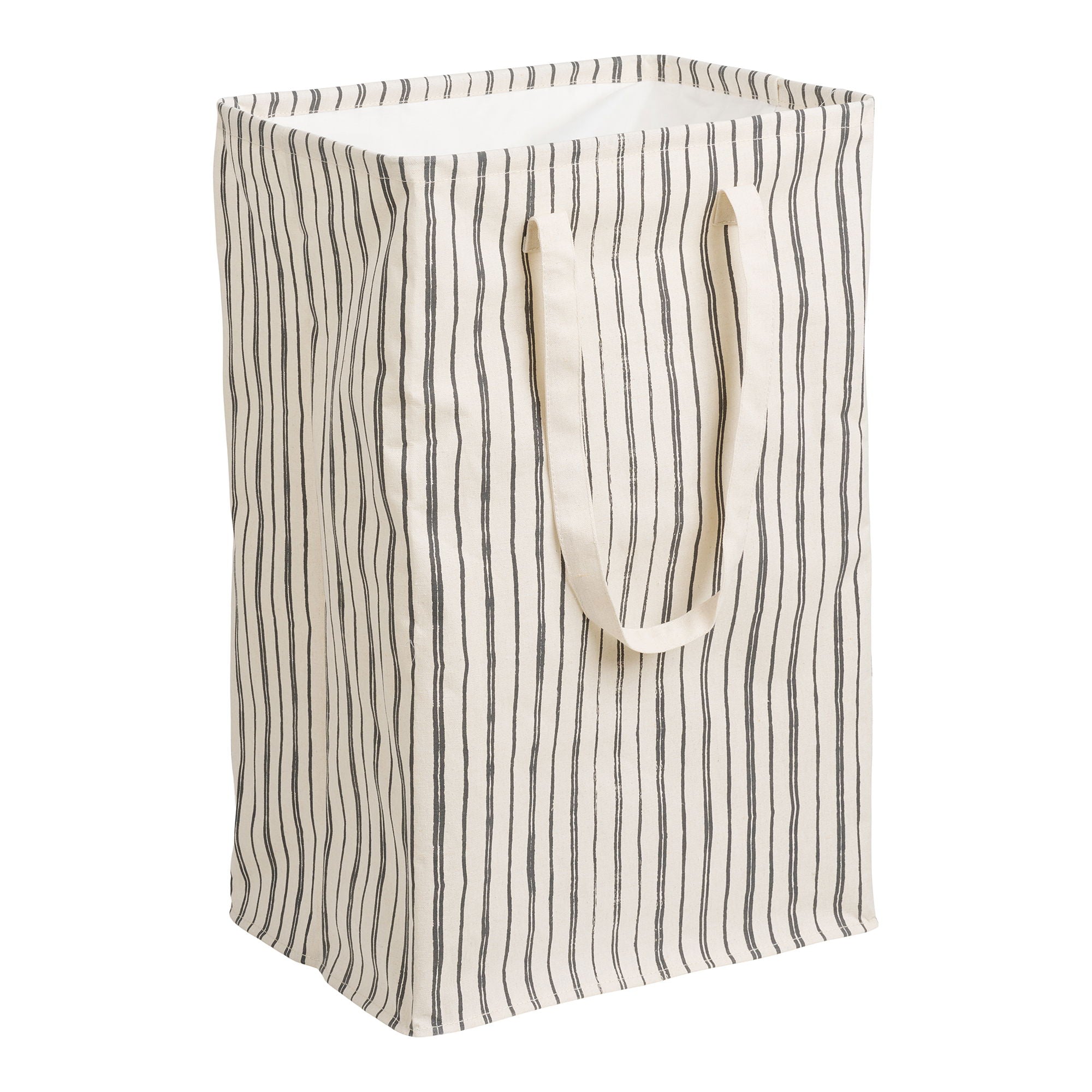 Argos Vasketøjskurv - Vasketøjskurv, stof, beige/sort 38x28x58 cm