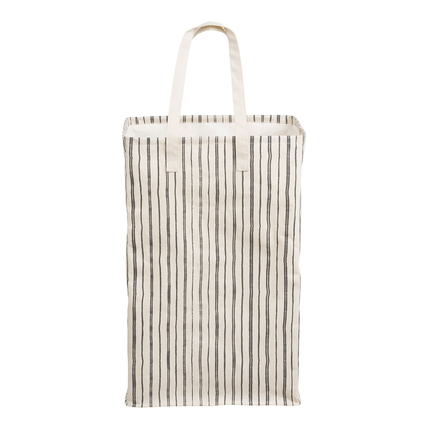 Argos Vasketøjskurv - Vasketøjskurv, stof, beige/sort 38x28x58 cm