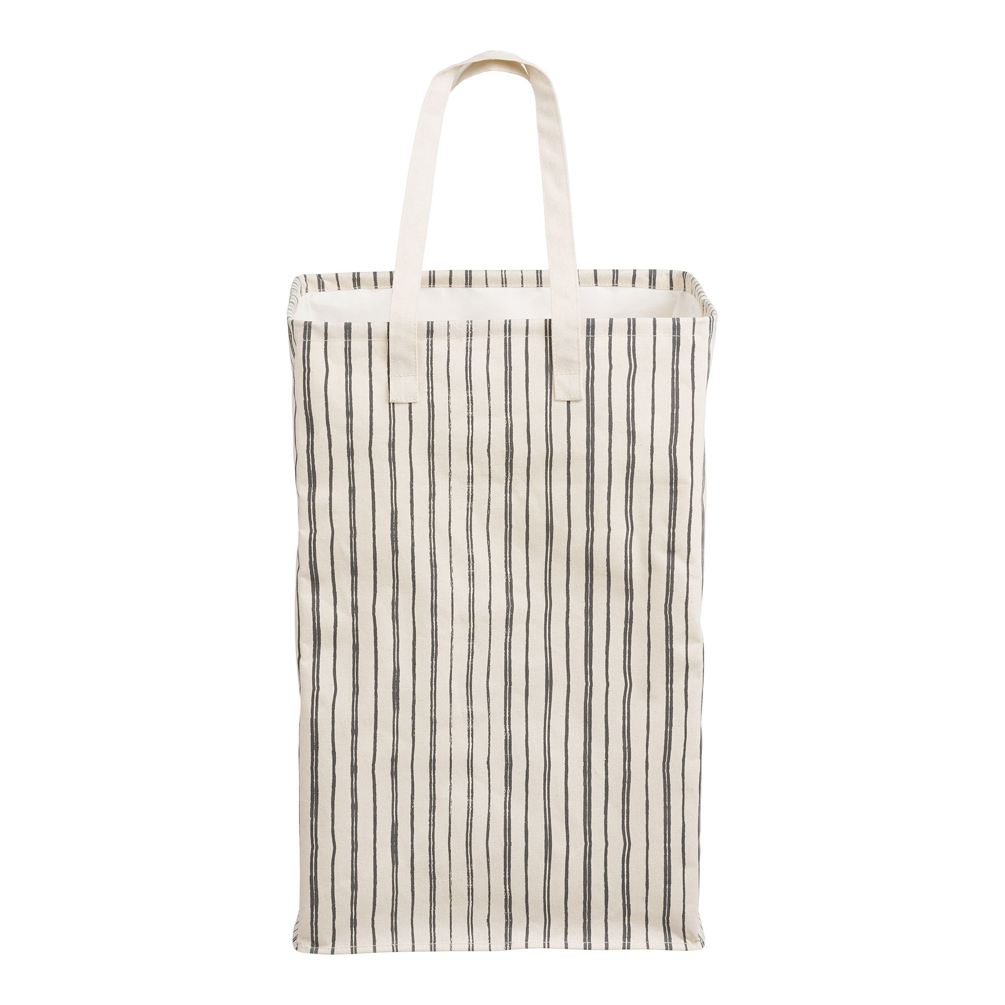 Argos Vasketøjskurv - Vasketøjskurv, stof, beige/sort 38x28x58 cm