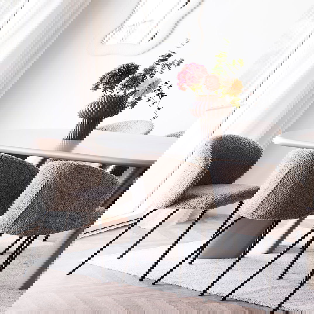 Vase - Vase, mundblæst glas, brun ø27x27 cm