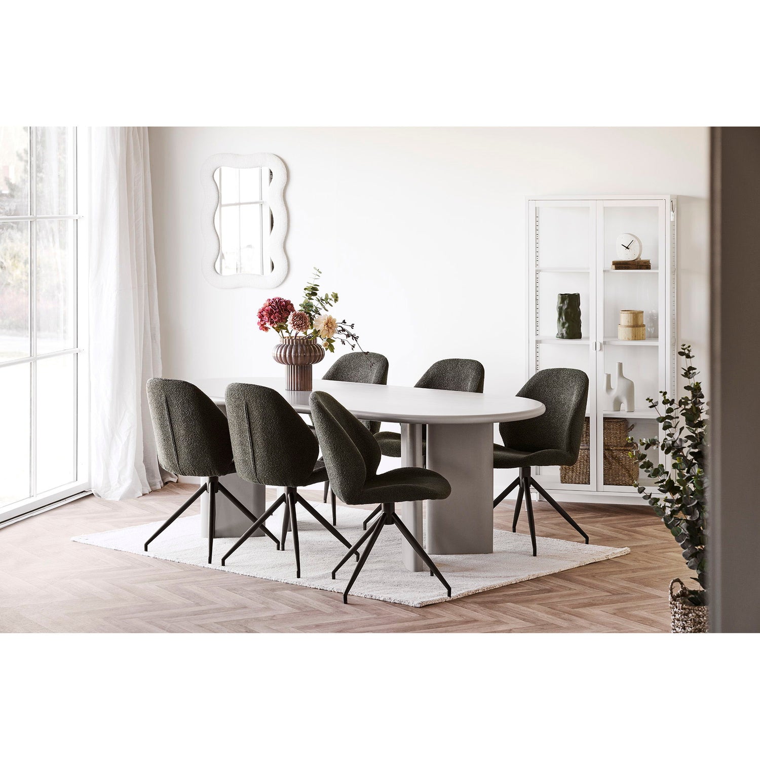 Vase - Vase, mundblæst glas, brun ø27x27 cm