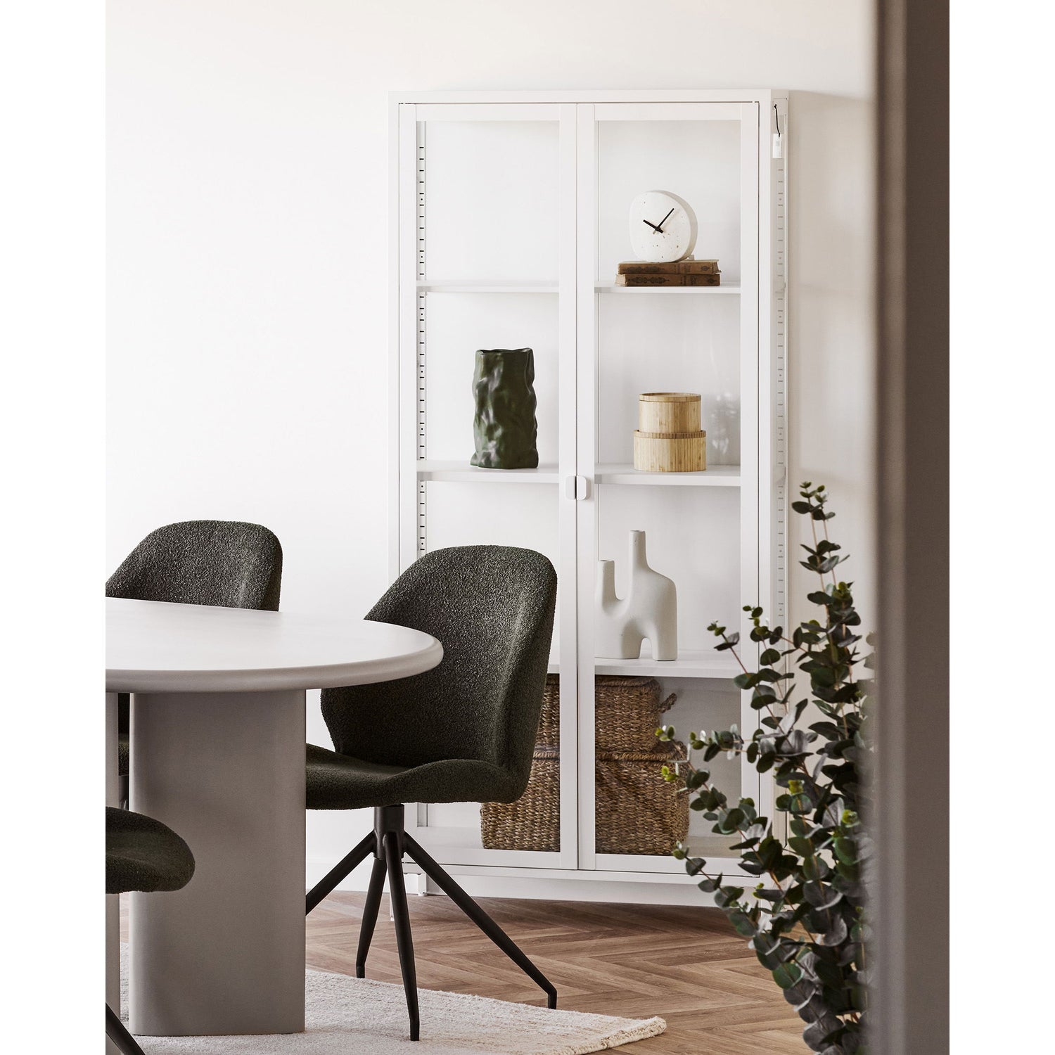 Vase - Vase, keramik, grøn ø15x25,5 cm