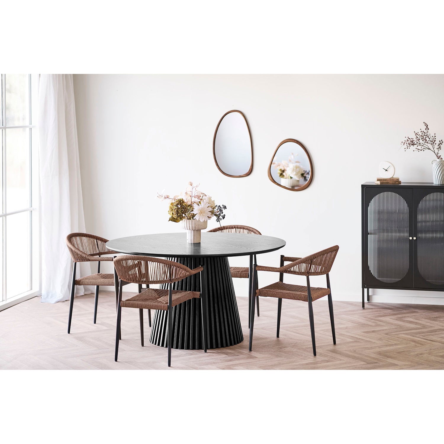 Vase - Vase, cement, brun/beige ø20,5x18,5 cm