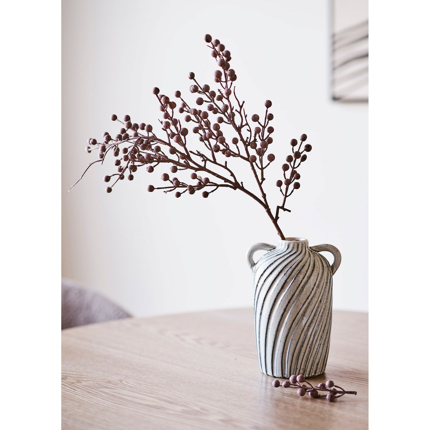 Vase - Vase, keramik, blå 15,5x14x22 cm