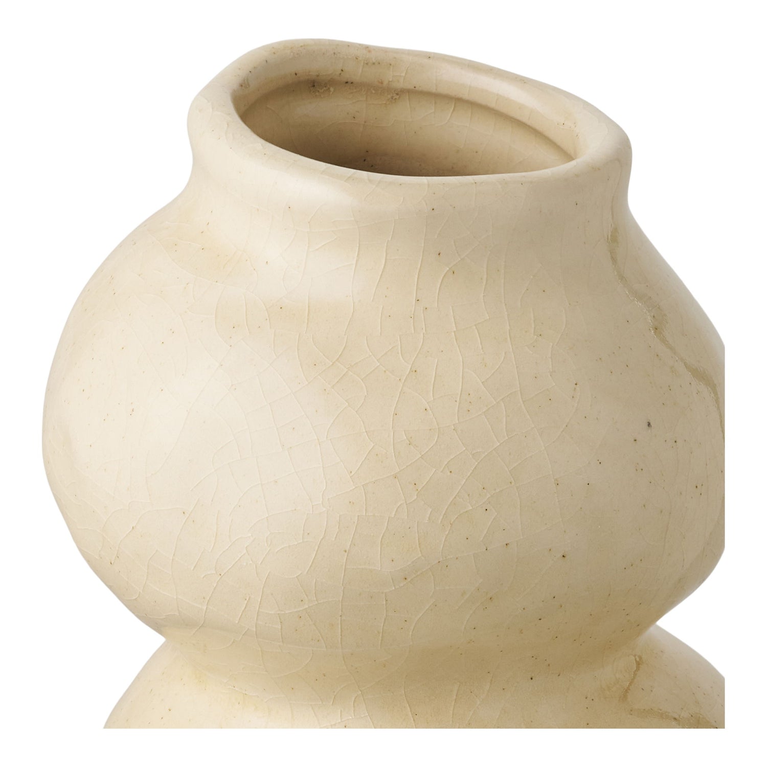 Vase - Vase, keramik, beige ø10,5x19,5 cm